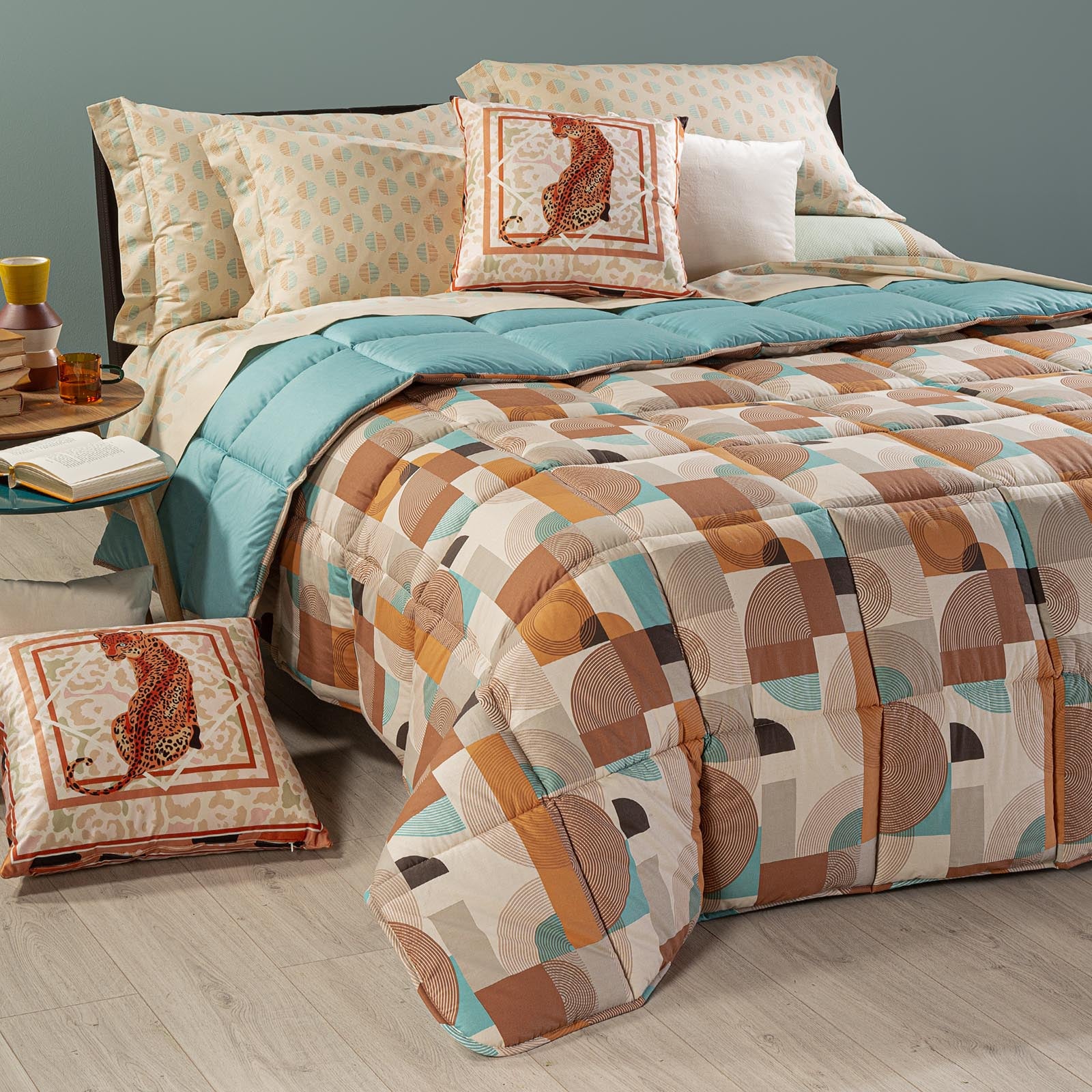 Tech cotton quilt square and half amber caleffi