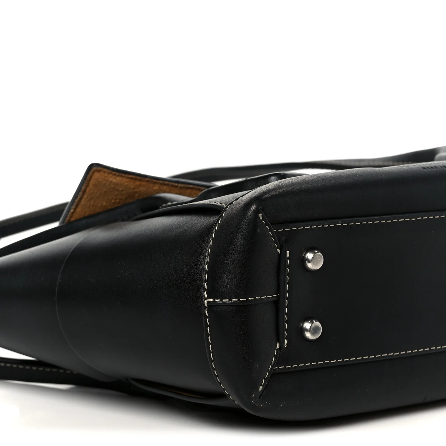French Calfskin Maxi Intrecciato Arco 33 Black - Top Club