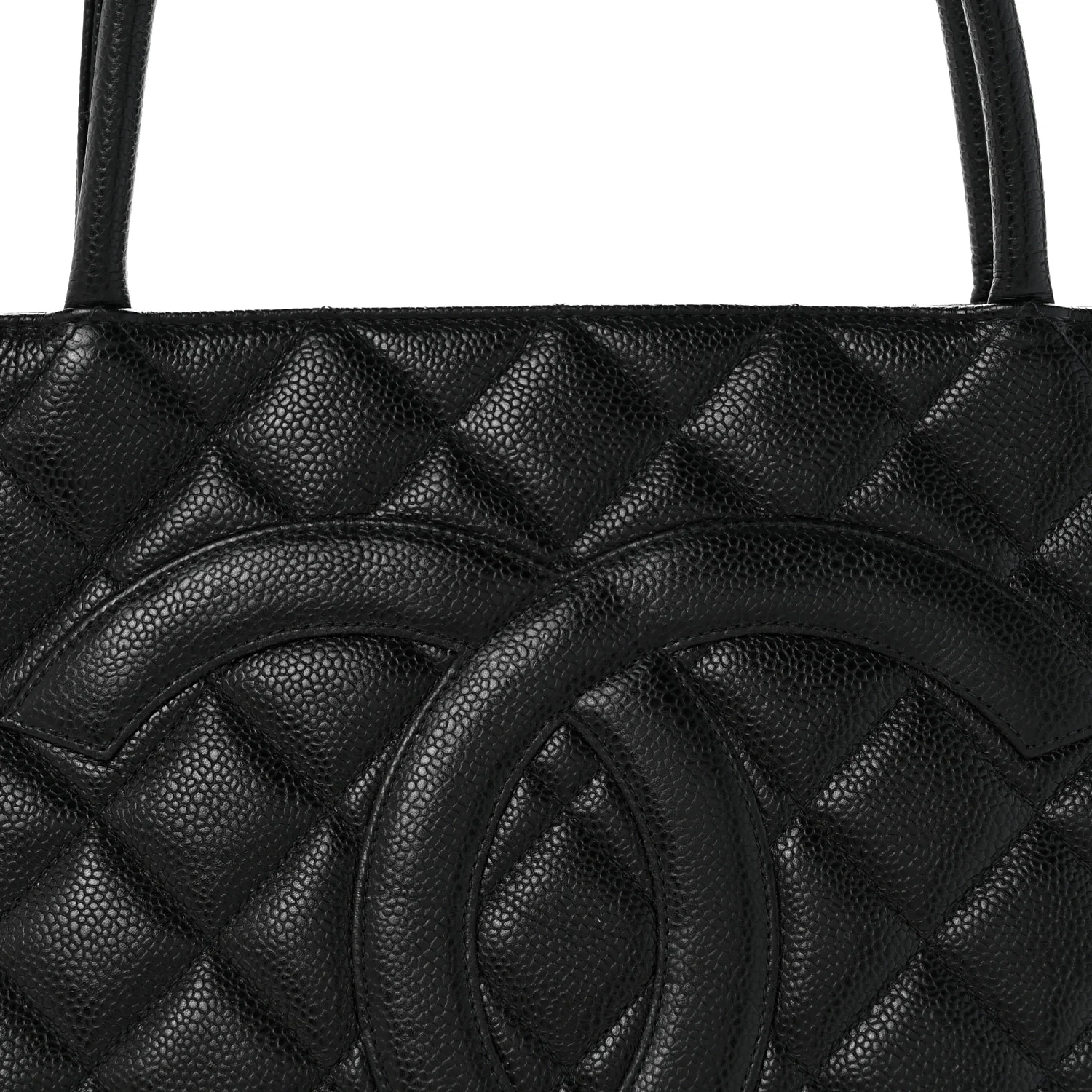 Caviar Quilted Medallion Tote Black - Top Club