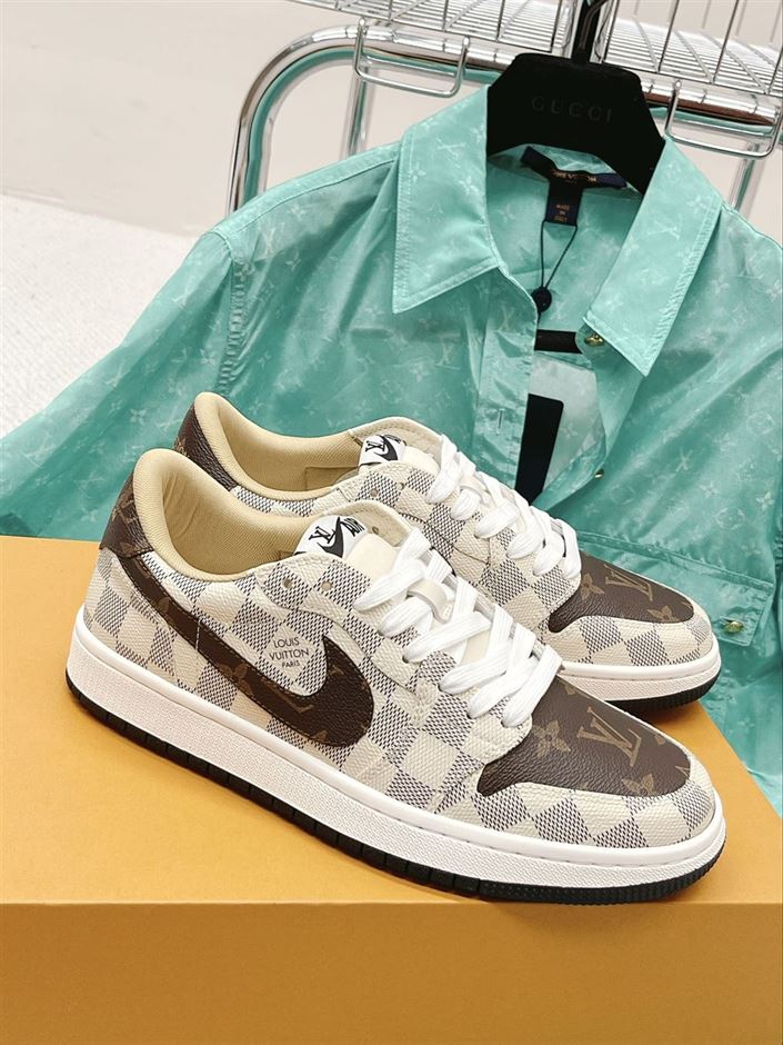 LV Shoes Replica X AIR JORDAN 1   LVS107 - Sneaker Replica Workshop