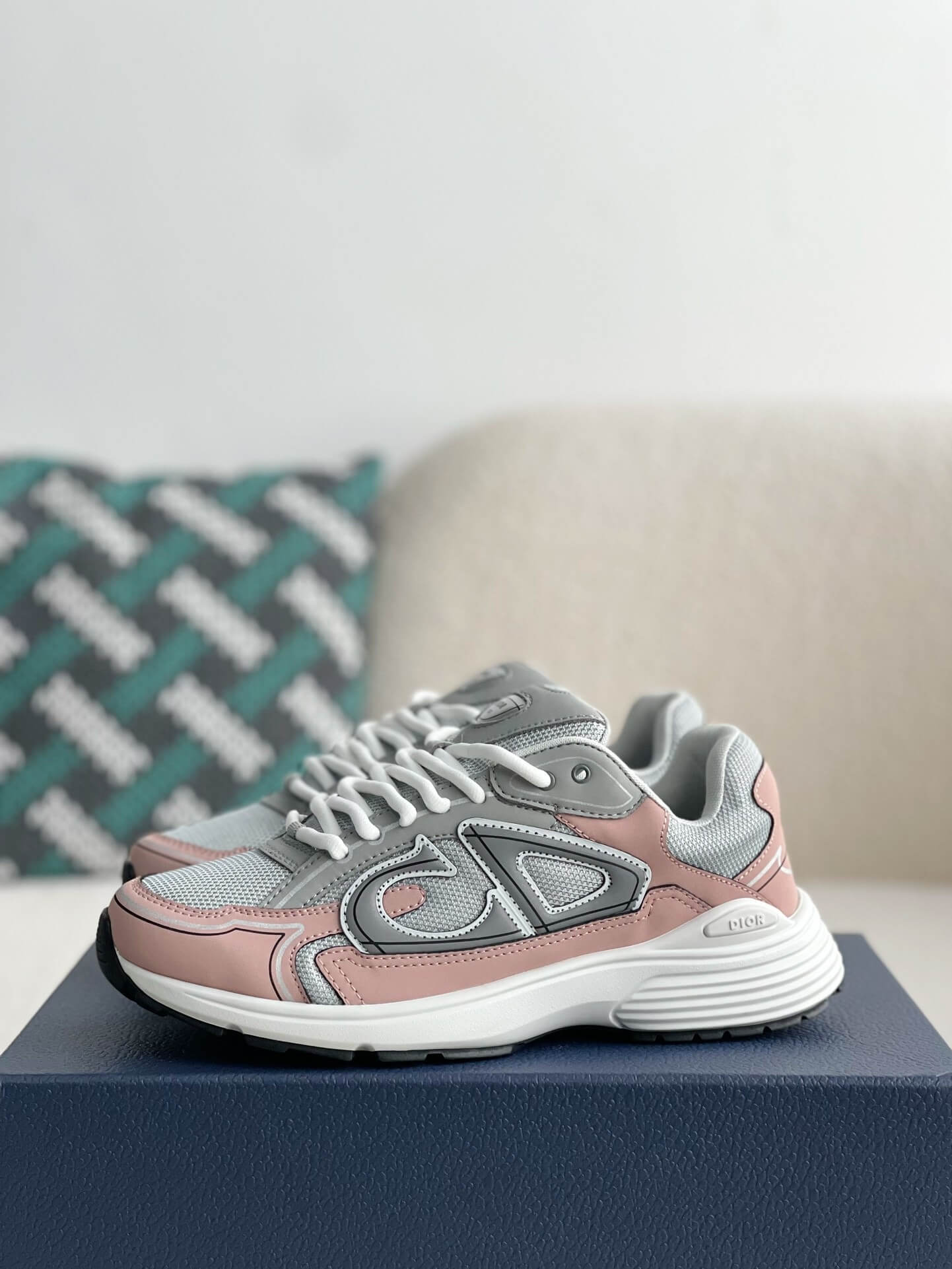 Dior B30 Grey Light Pink Sneakers - Sneaker Replica Workshop