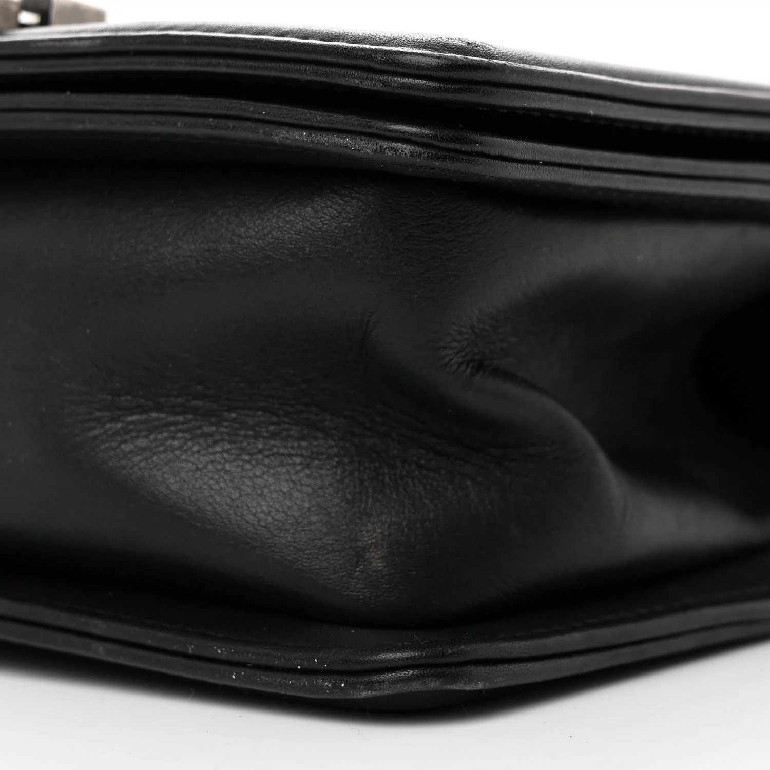 Calfskin Woven Small Boy Flap Black White - Top Club