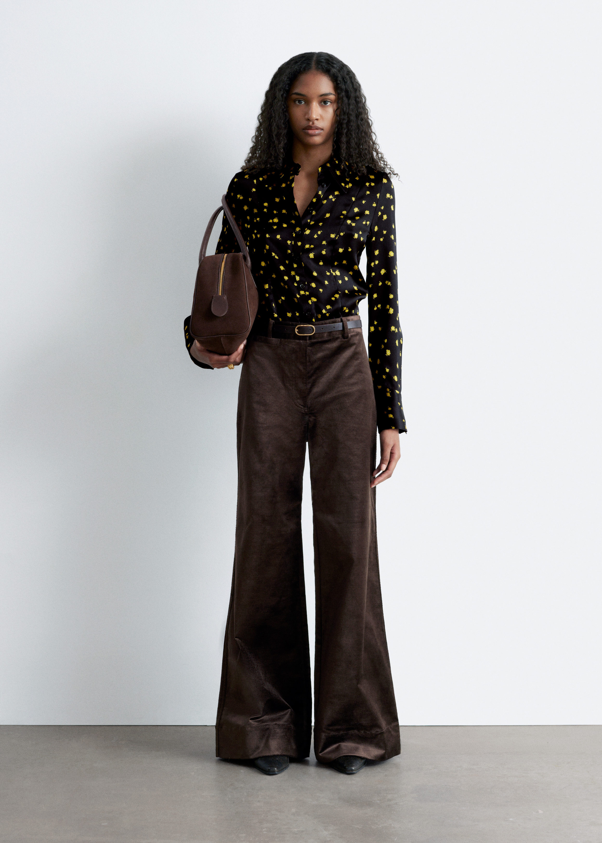 & Other Stories TAPERED SILK SHIRT