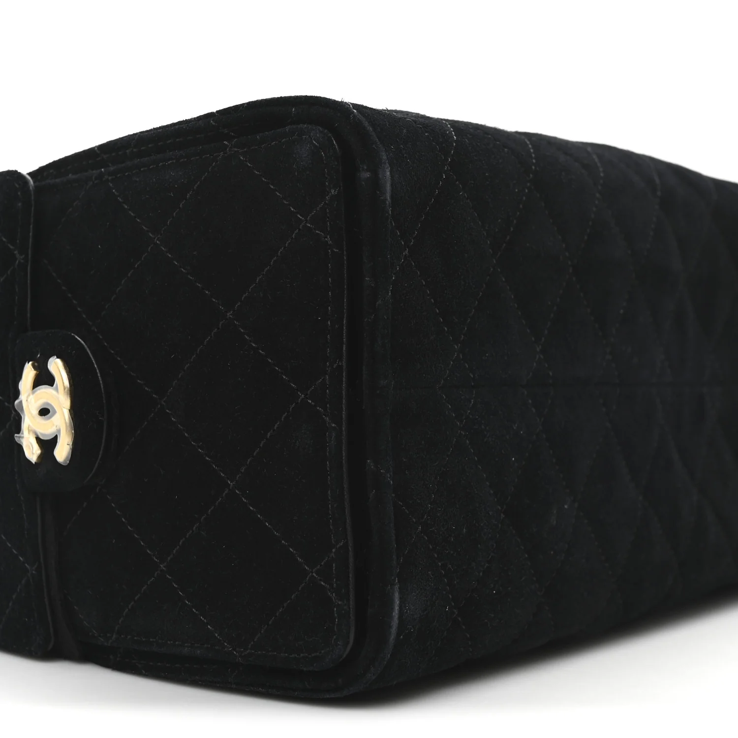 Suede Quilted Small Chanel 25 Handbag Black - Top Club