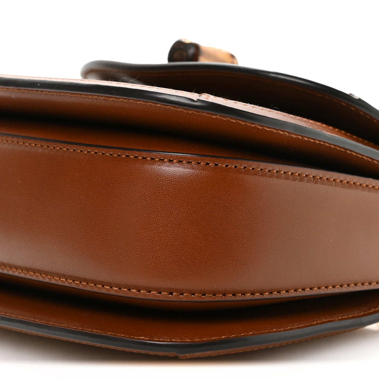 New Canvas Charisma Calfskin Crystal GG Monogram Small Bamboo 1947 Top Handle Bag Camel Ebony - Top Club