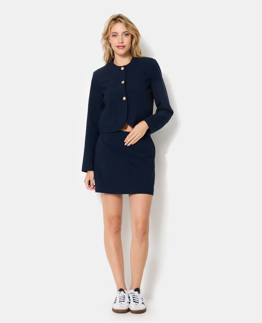 Pimkie Veste droite et courte avec boutons écussons