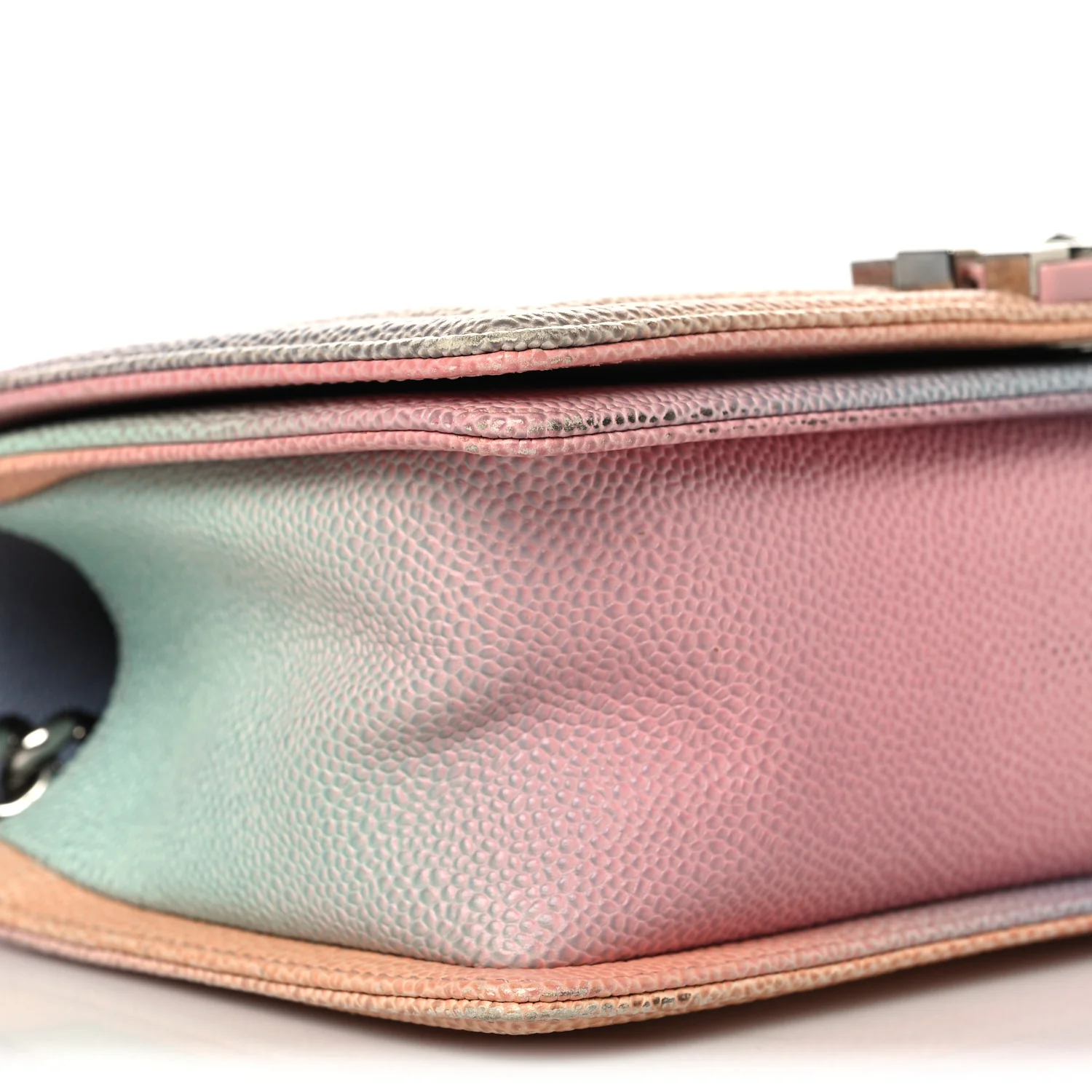 Caviar Quilted Medium Cuba Rainbow Boy Flap Pink Multicolor - Top Club