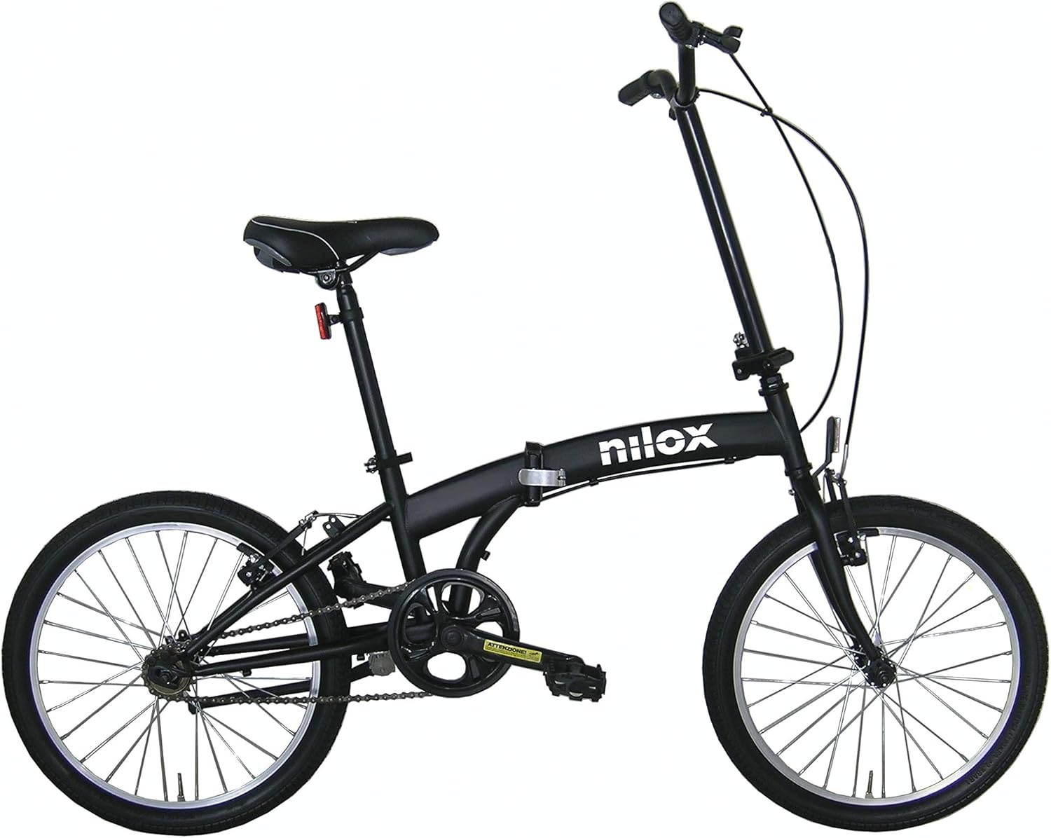 Nilox, Bike X0, Bici Pieghevole, Facile da Trasportare, Design Moderno, con Telaio Opaco in Acciaio, Bicicletta Leggera, 12 kg di Peso, con Cerchi in Alluminio da 20