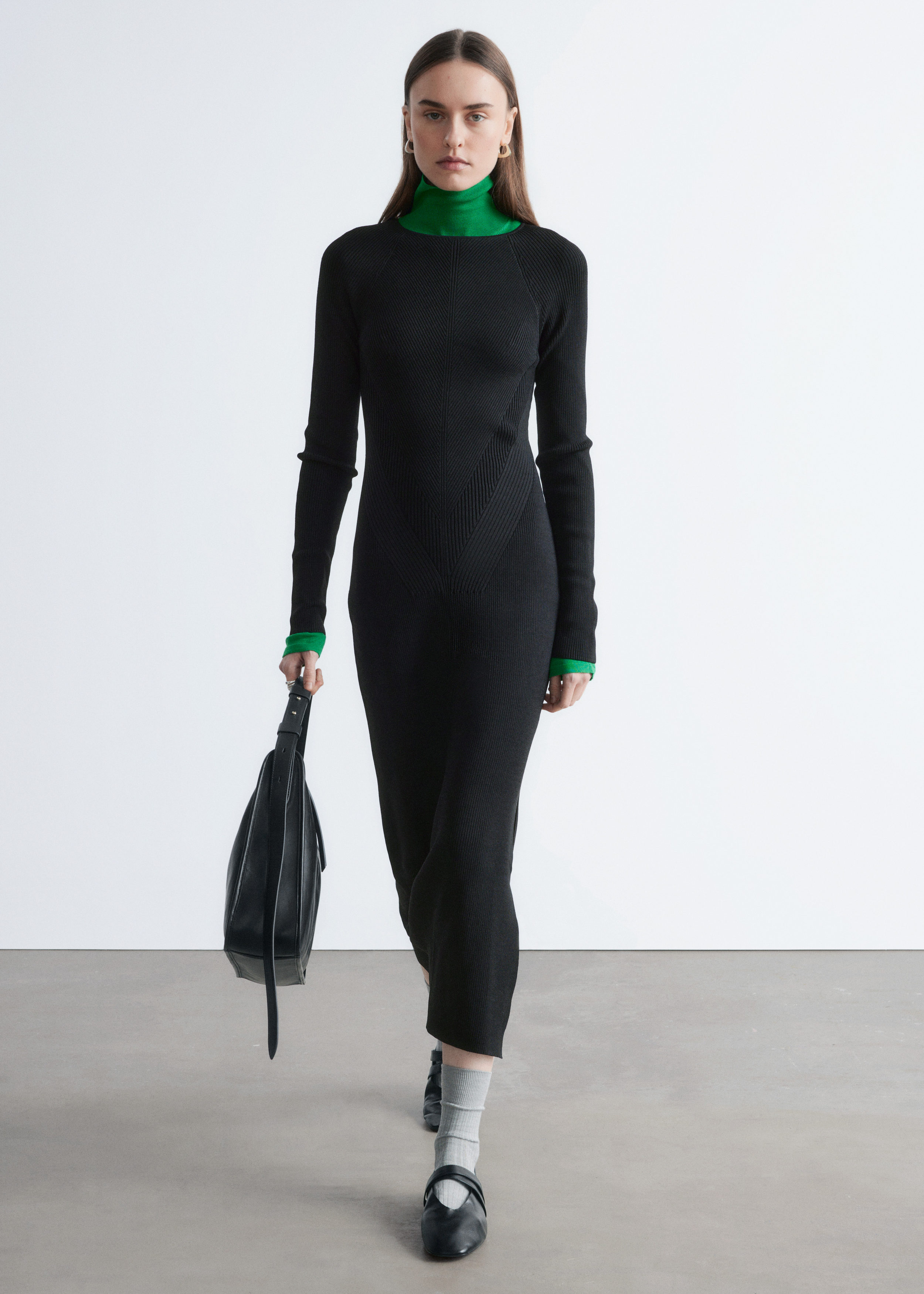 & Other Stories RIB-KNIT MAXI DRESS