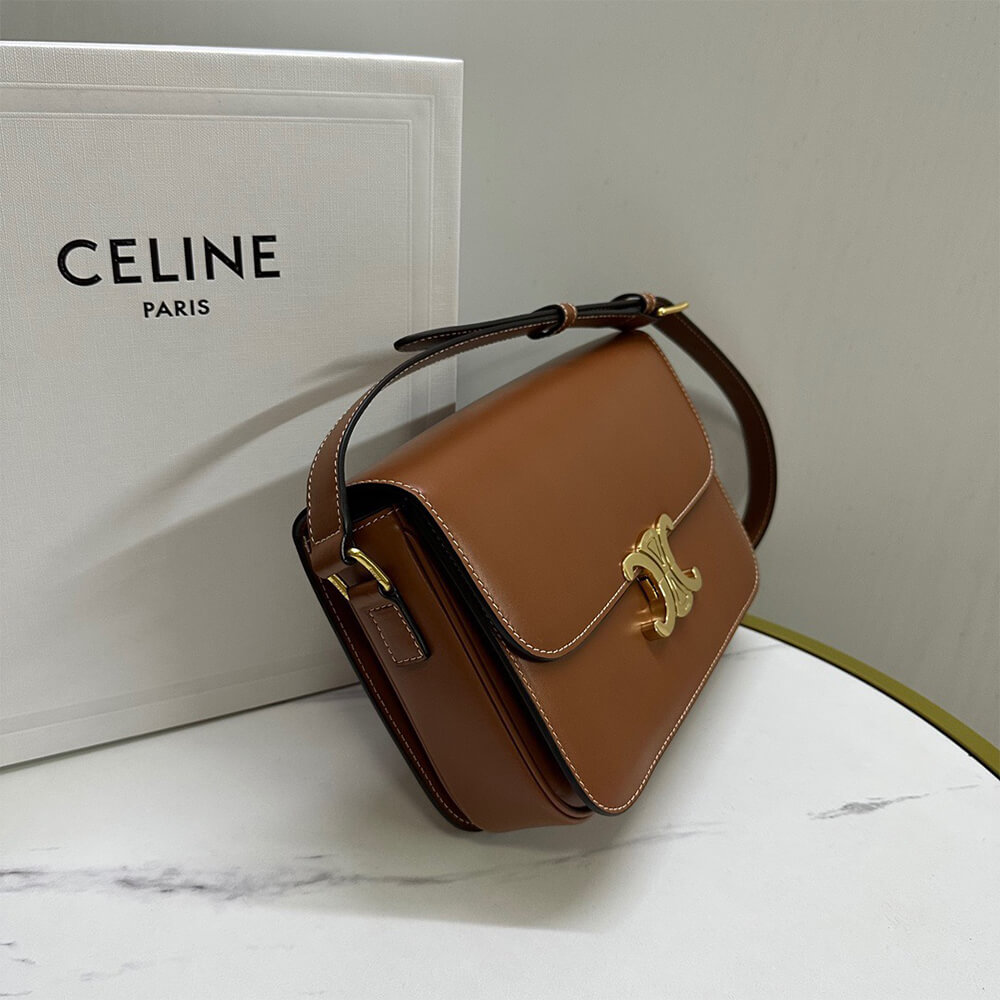 CELINE CLASSIQUE TRIOMPHE BAG in shiny calfskin(HIGH-END GRADE) - Top Club