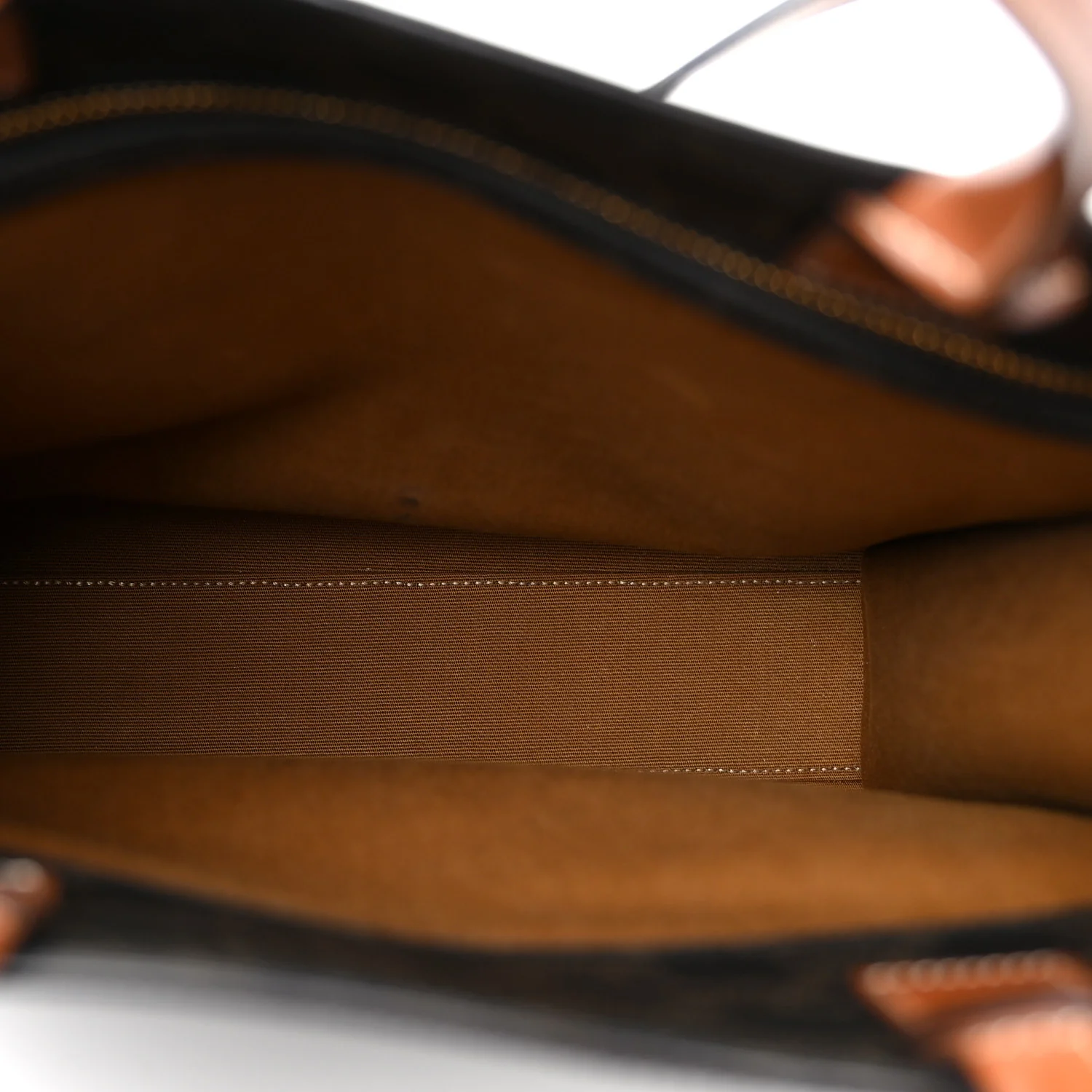 Triomphe Canvas Calfskin Small Vertical Cabas Tan - Top Club