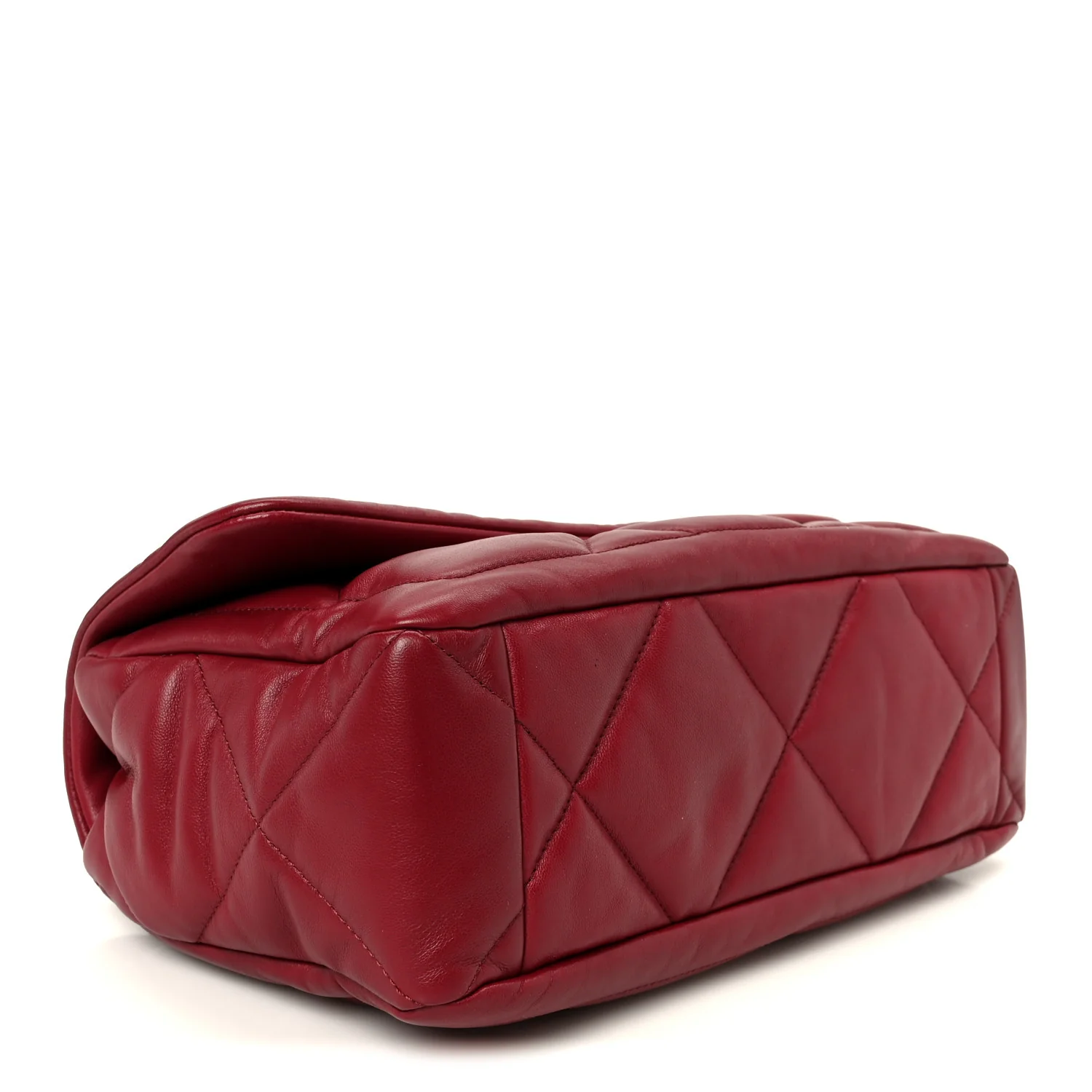 Lambskin Quilted Large Flap Red - Top Club