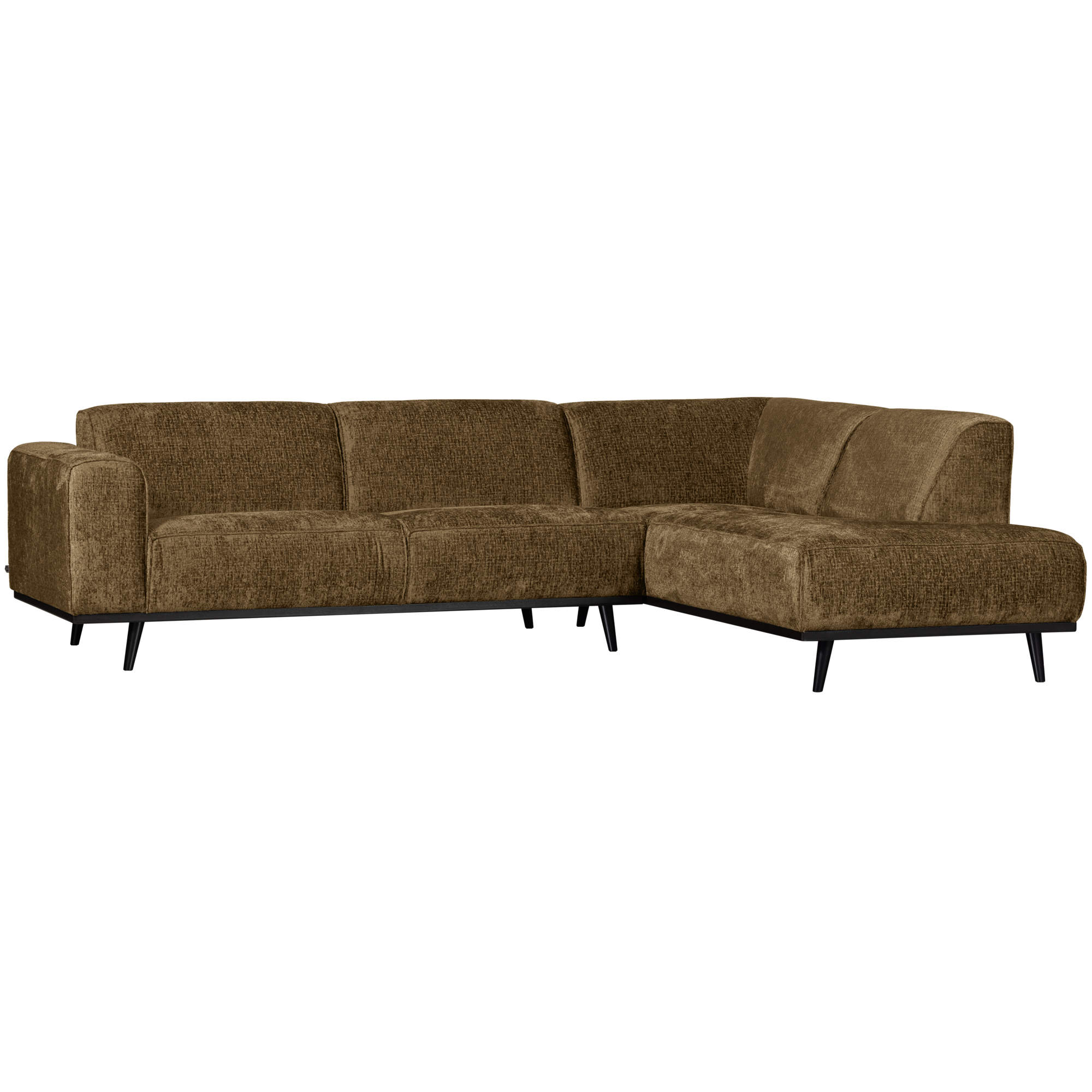 Hoekbank Statement Statement Hoekbank Rechts - Structure Velvet - Brass