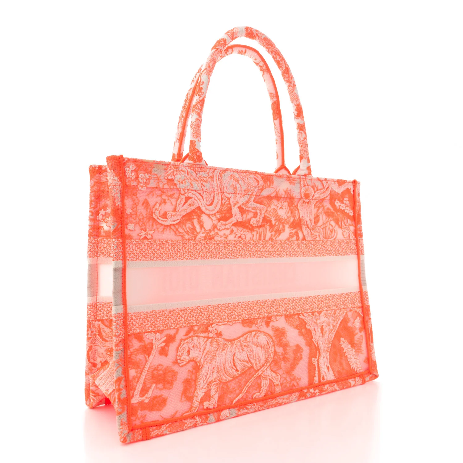 Transparent Canvas Embroidered Medium Dioriviera Toile De Jouy Book Tote - Top Club