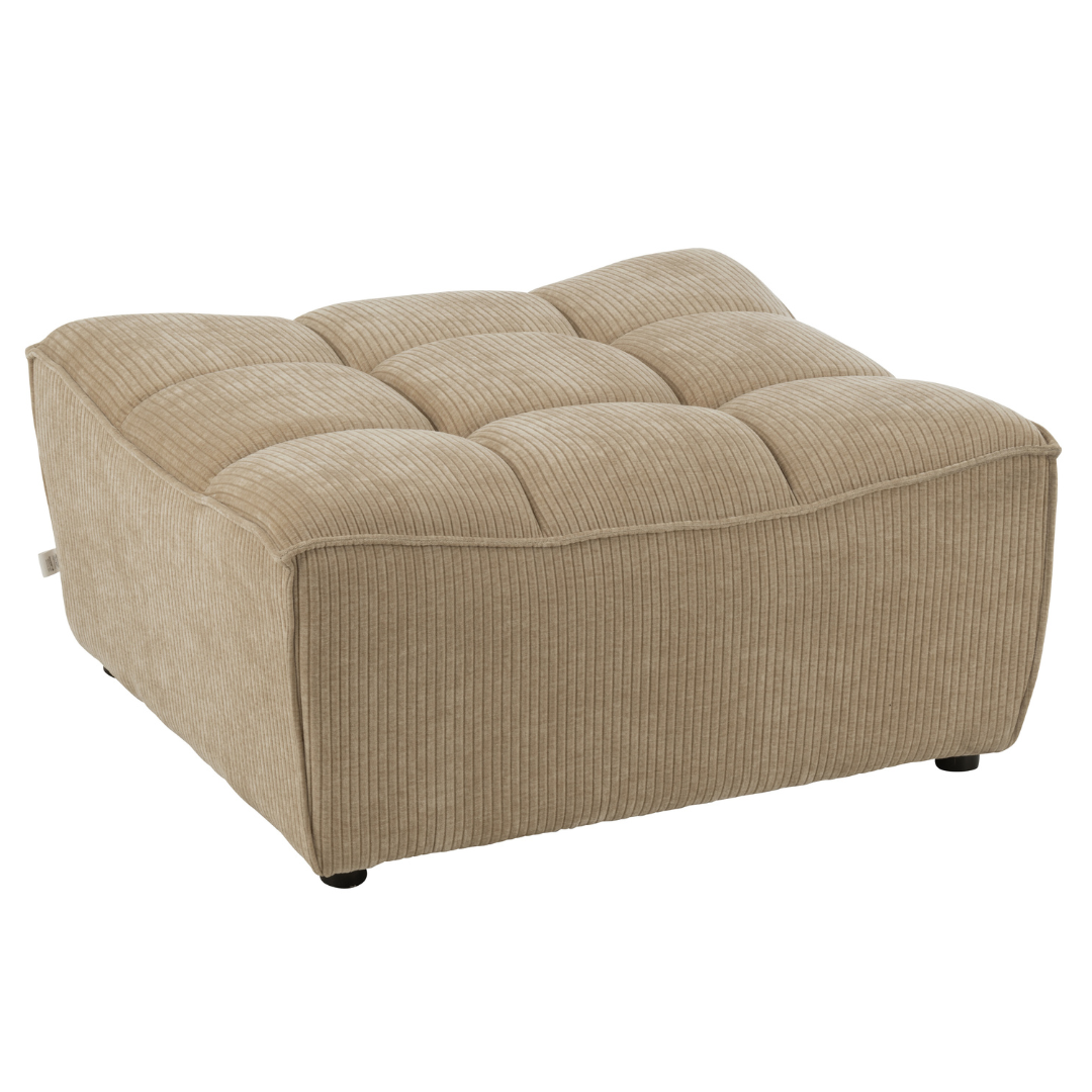 Poef Grid Donkerbeige