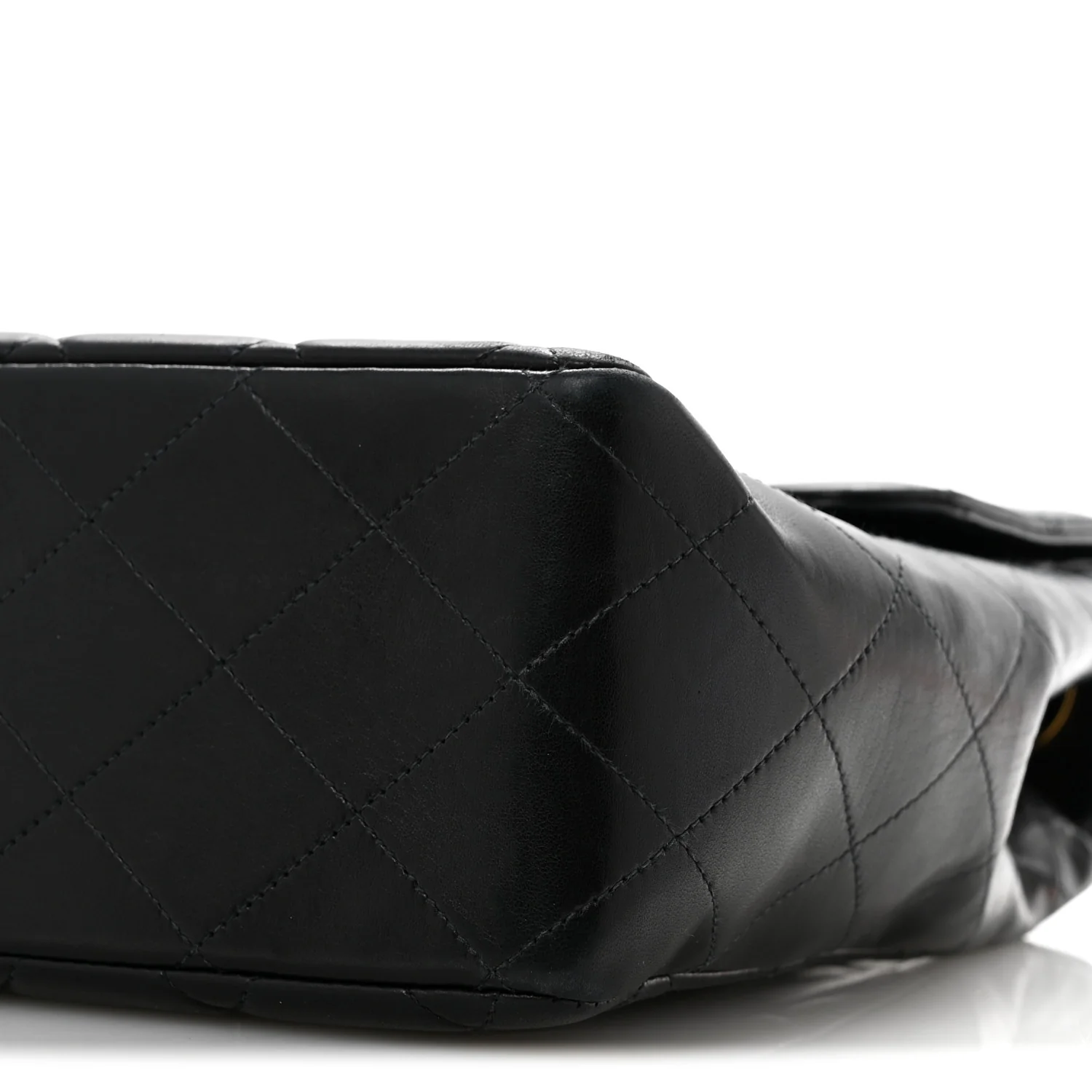 Lambskin Quilted XL Jumbo Single Flap Black - Top Club