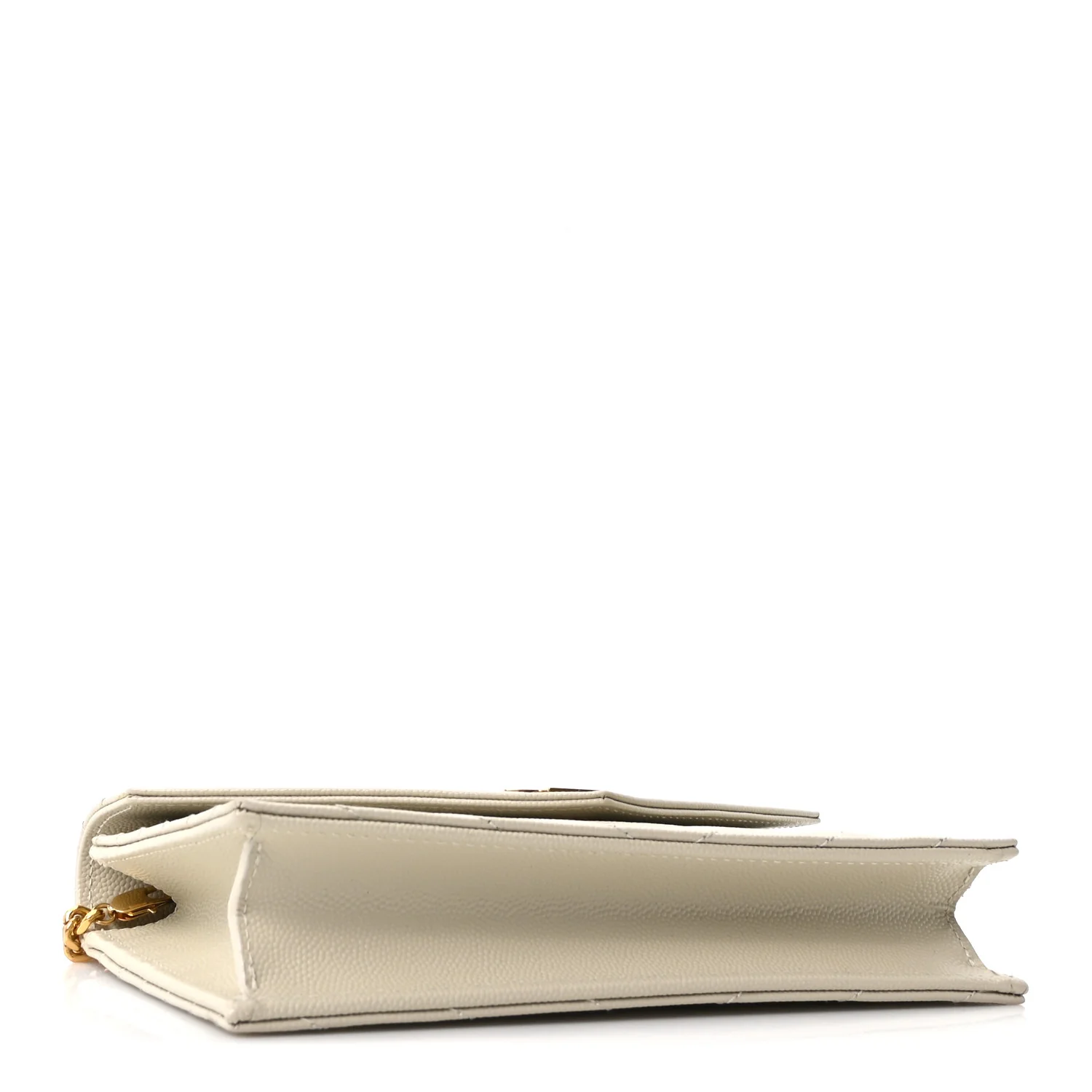 Grain De Poudre Matelasse Chevron Monogram Envelope Chain Wallet Crema Soft - Top Club