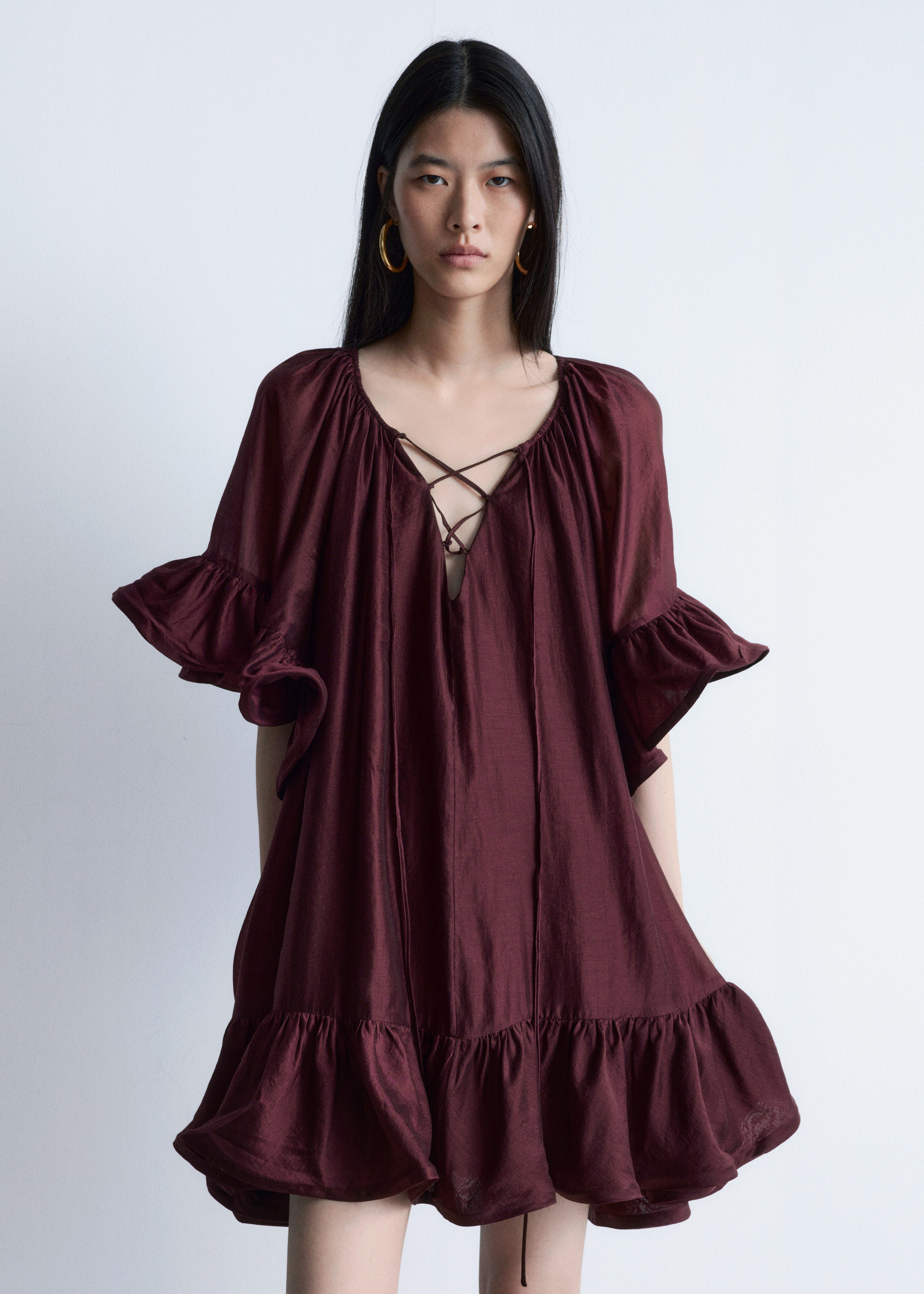 & Other Stories RUFFLE MINI DRESS