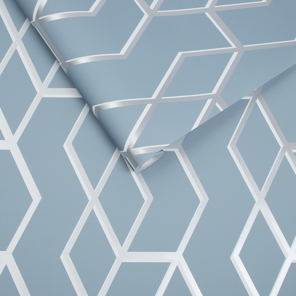 Graham & Brown  vliesbehang  Archetype Blue Silver Graham & Brown  vliesbehang  Archetype Blue Silver