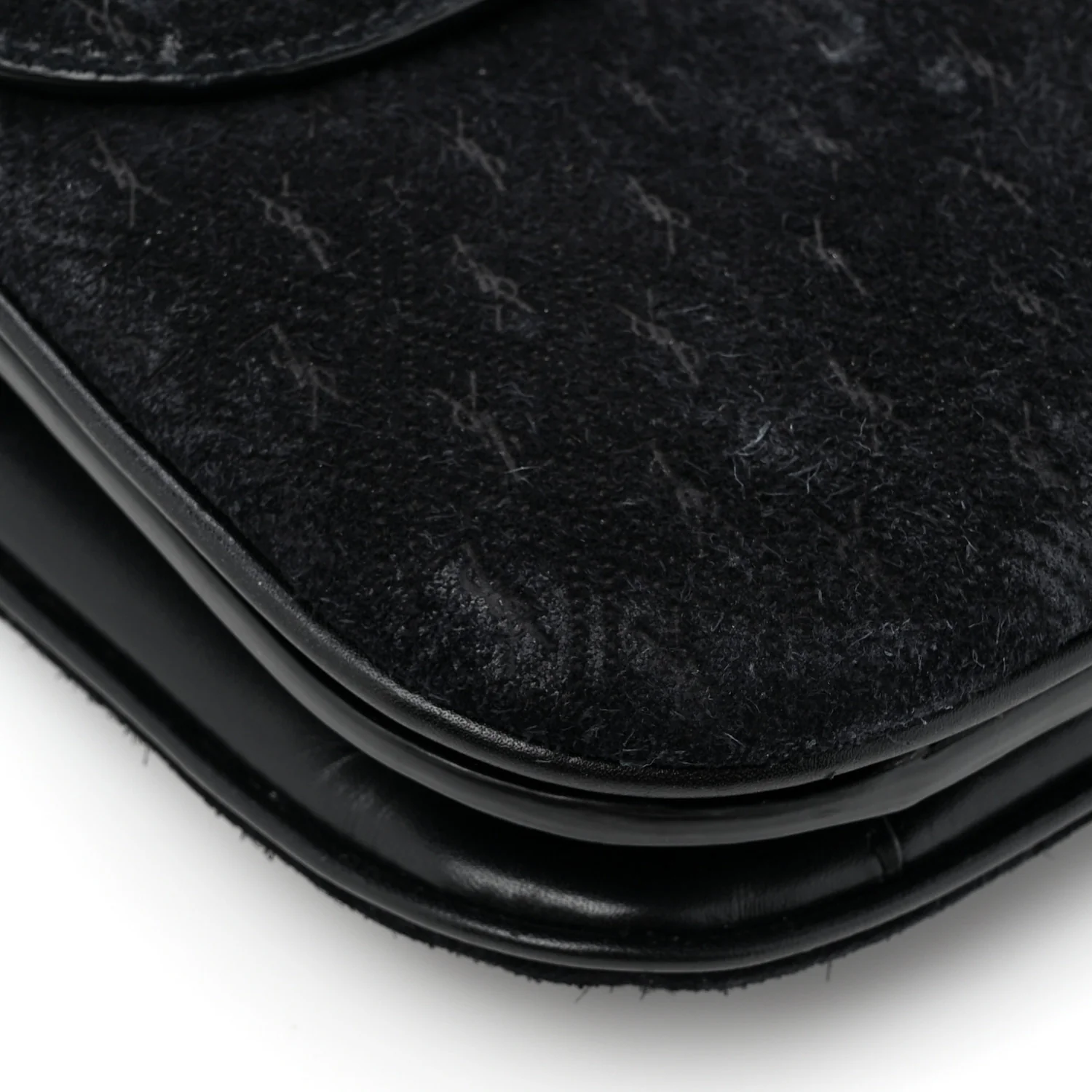Suede All-Over Monogram Small Le Monogramme Satchel Black - Top Club