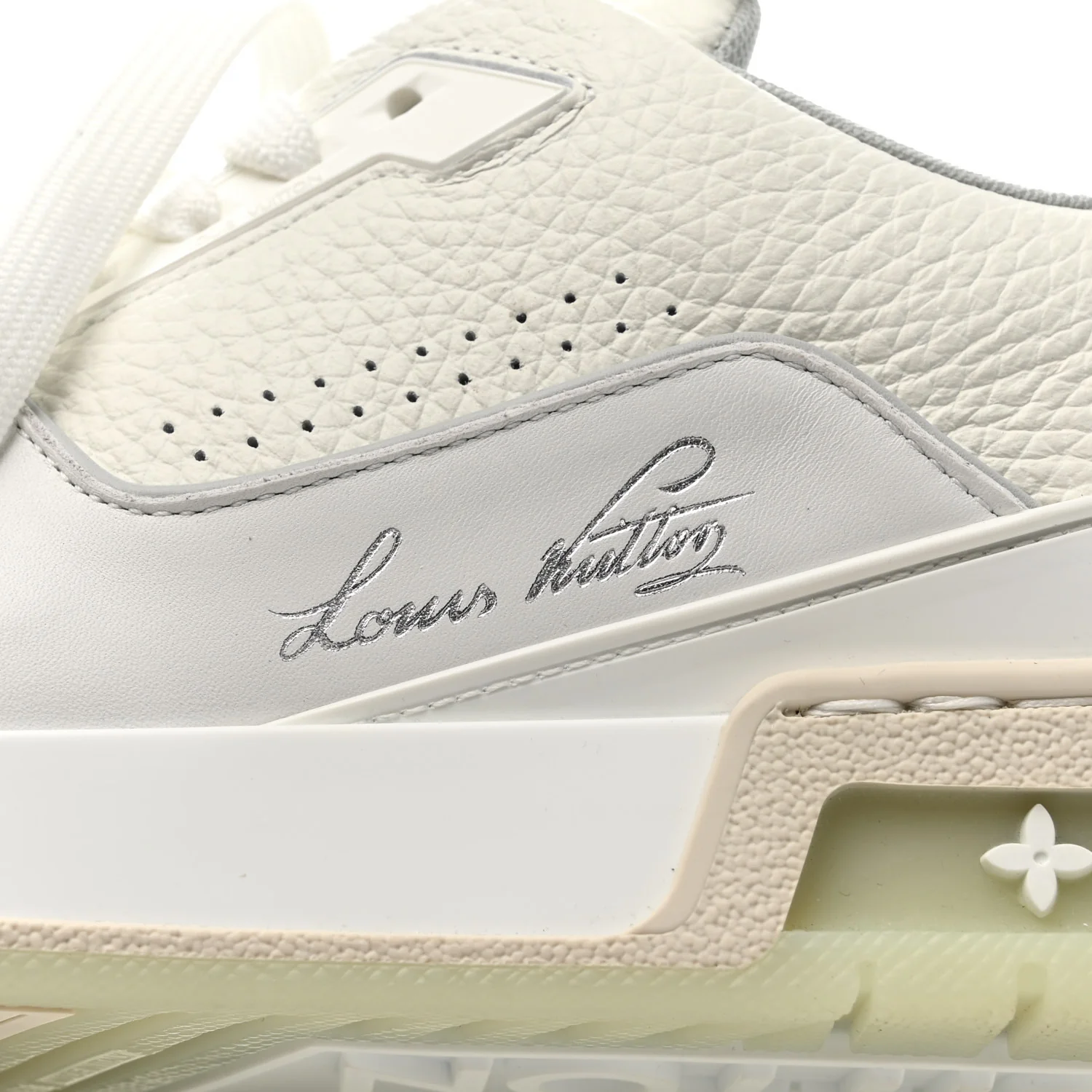 Calfskin Mens LV Trainer Sneakers 9 White - Top Club
