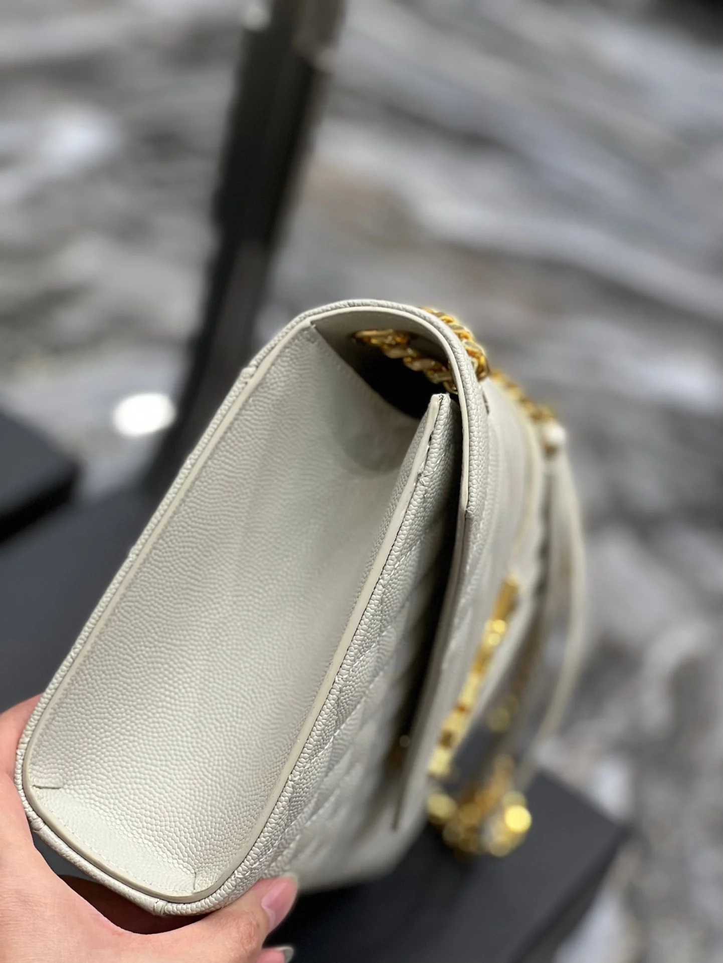 Ysl Envelope Bag Medium White 487206 - Top Club