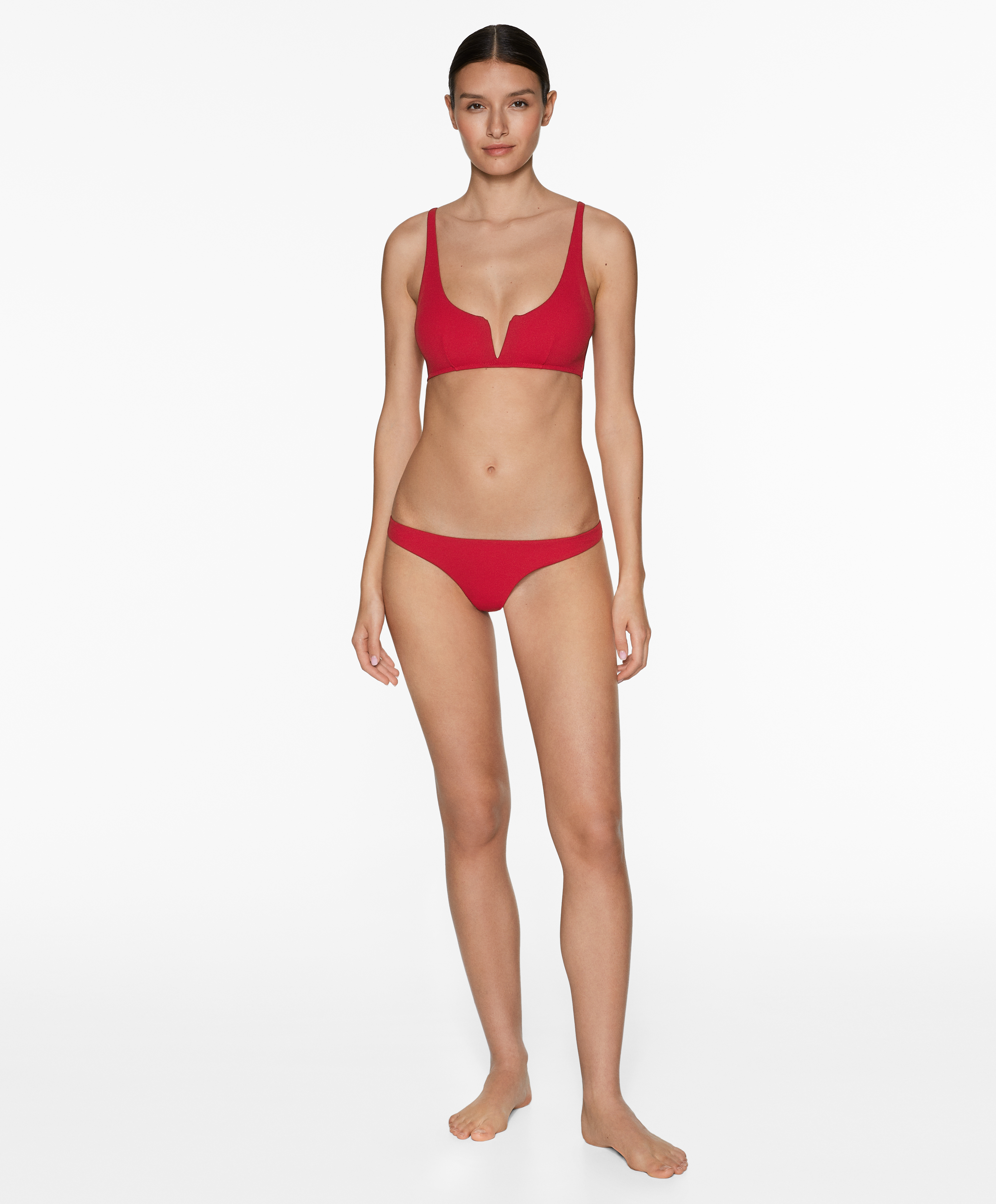 OYSHO Piqué halterneck bikini top