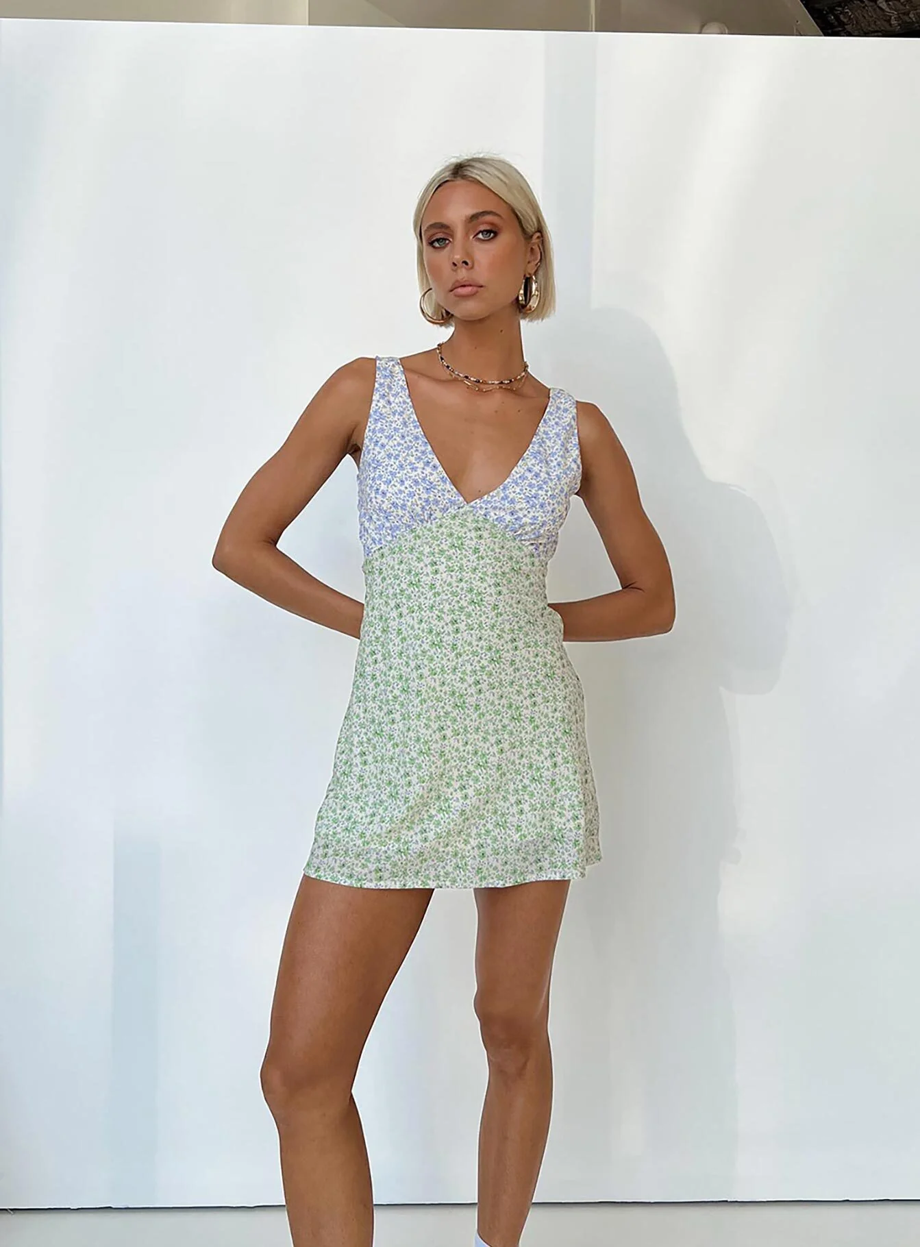 Nellie Mini Dress Two Tone Multi