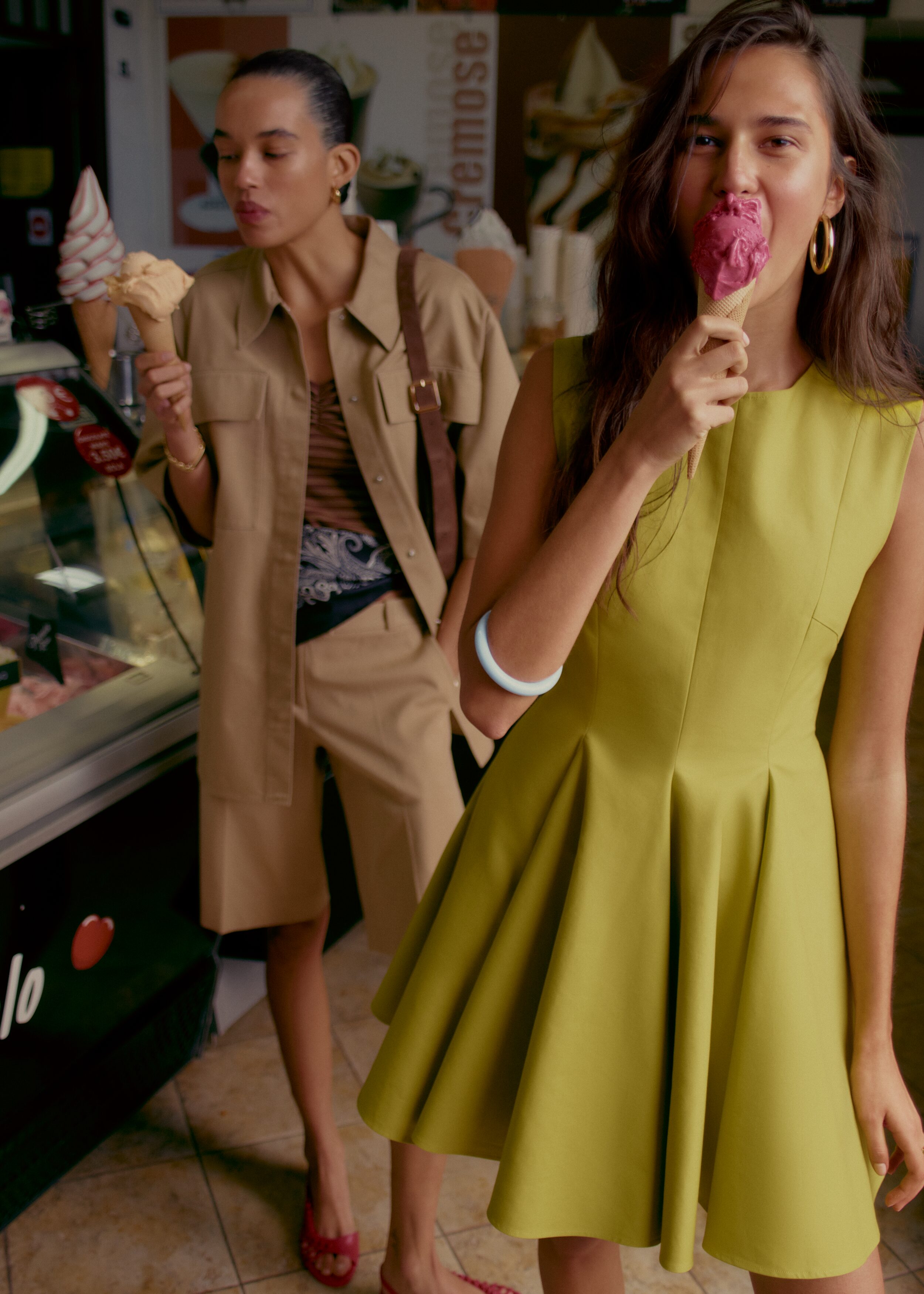 & Other Stories PLEATED MINI DRESS
