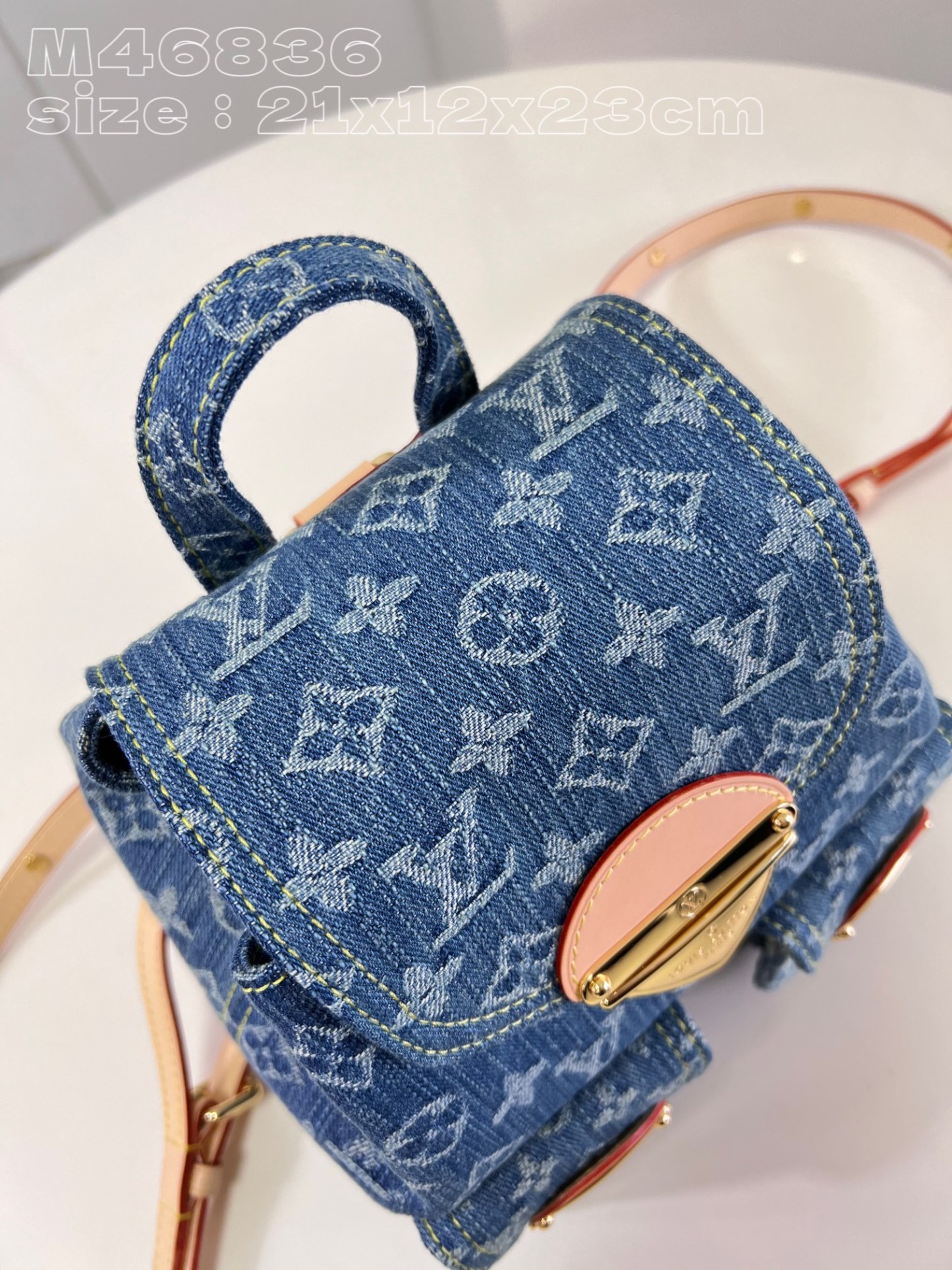 Louis Monogram Denim backpack bag size : 21-12-23 cm - Top Club