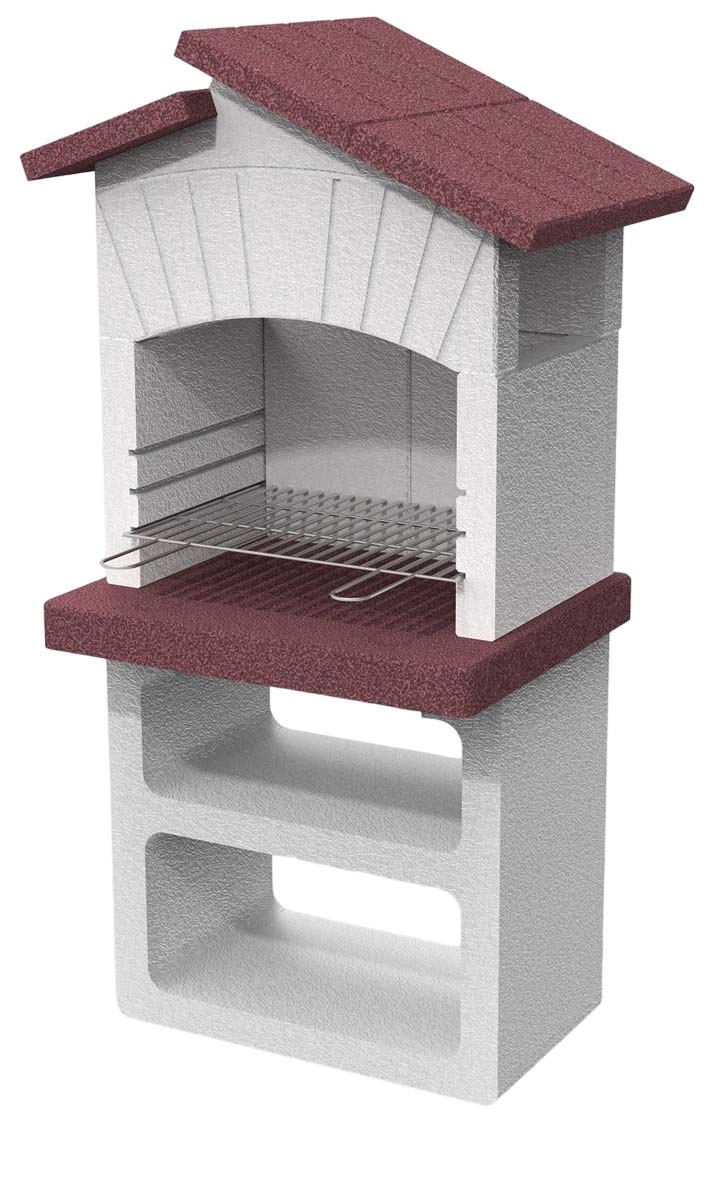 Linea VZ Barbecue a carbonella e legna Vasto New H 156 x L 68 x P 58 cm