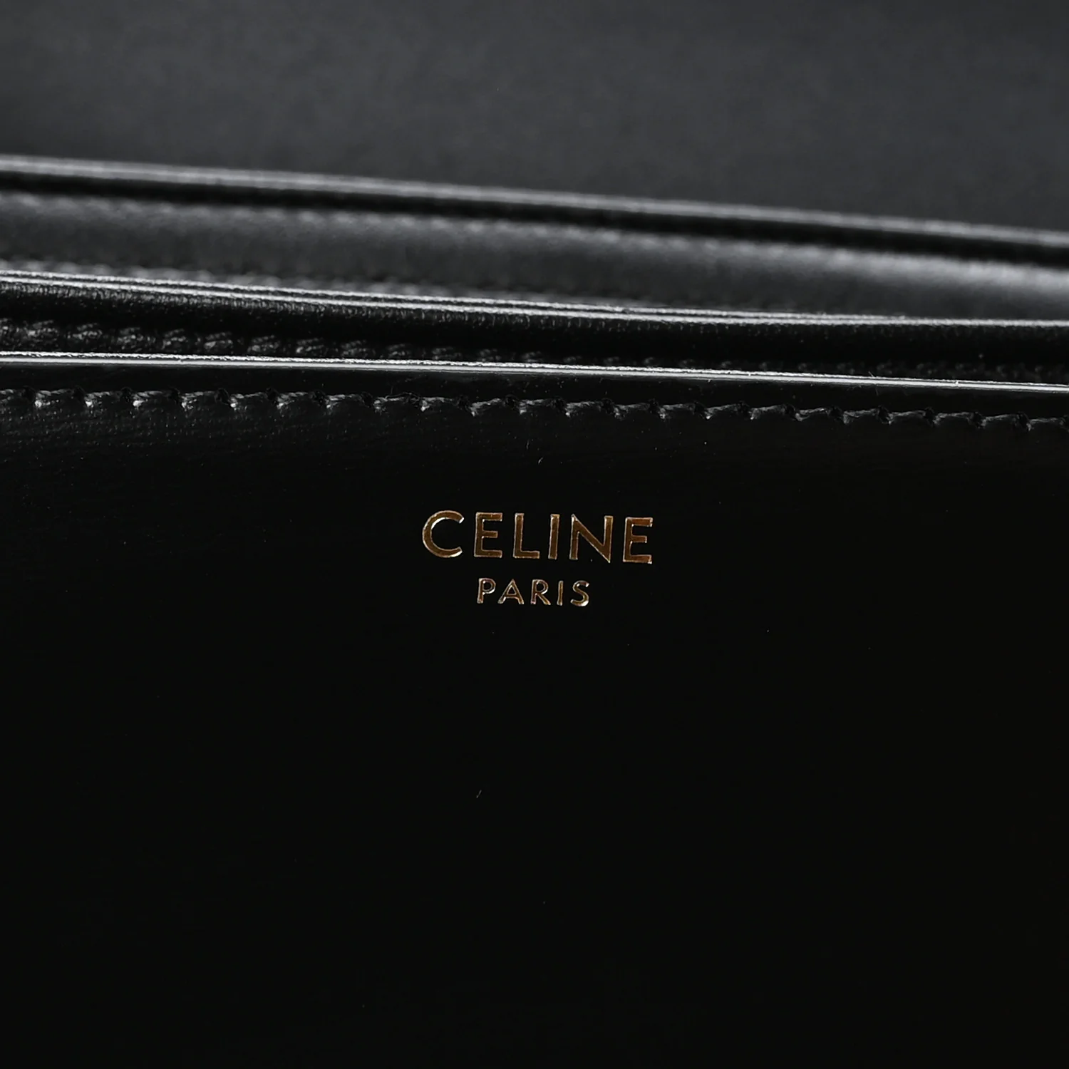 Shiny Calfskin Medium Triomphe Black - Top Club