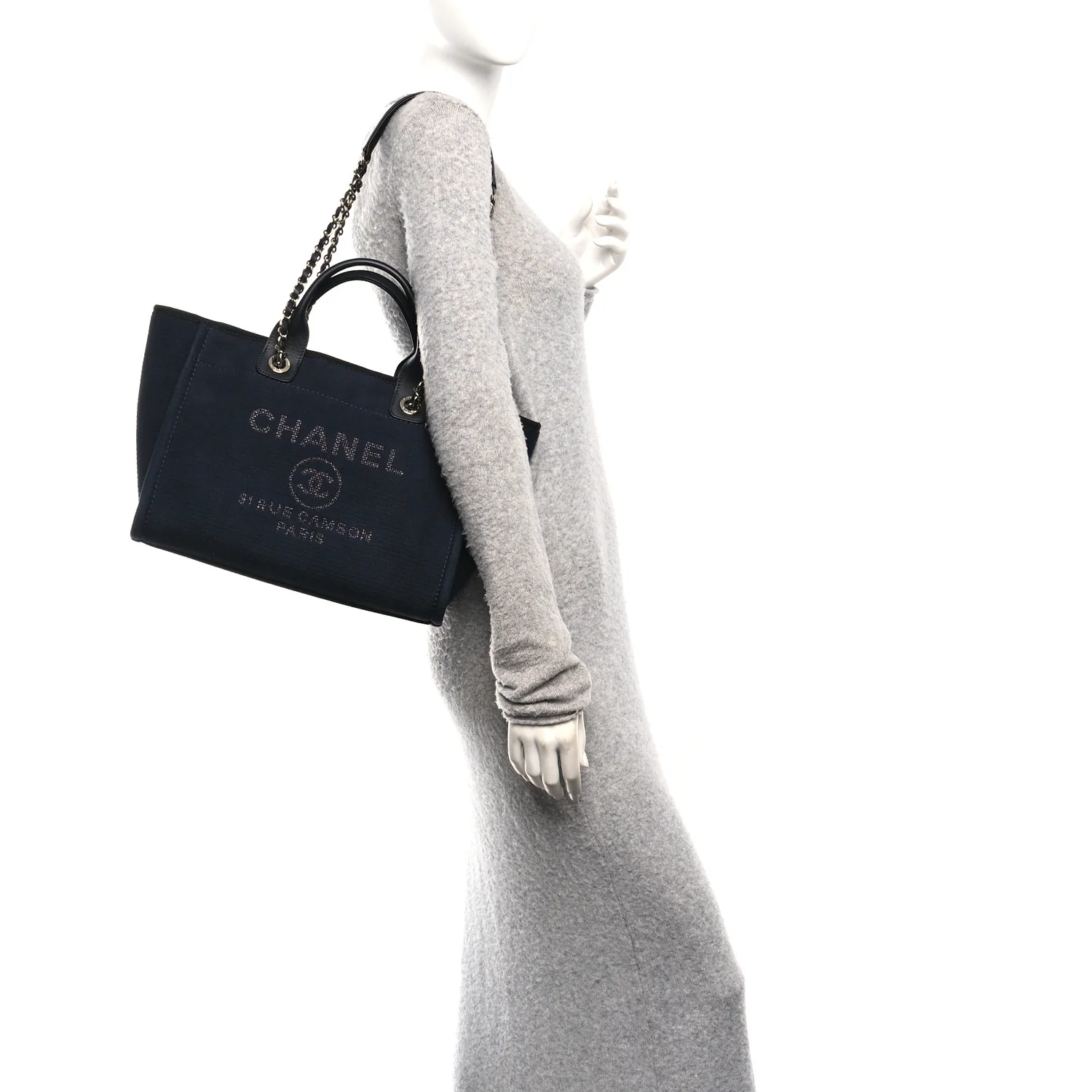 Mixed Fibers Small Deauville Tote Black