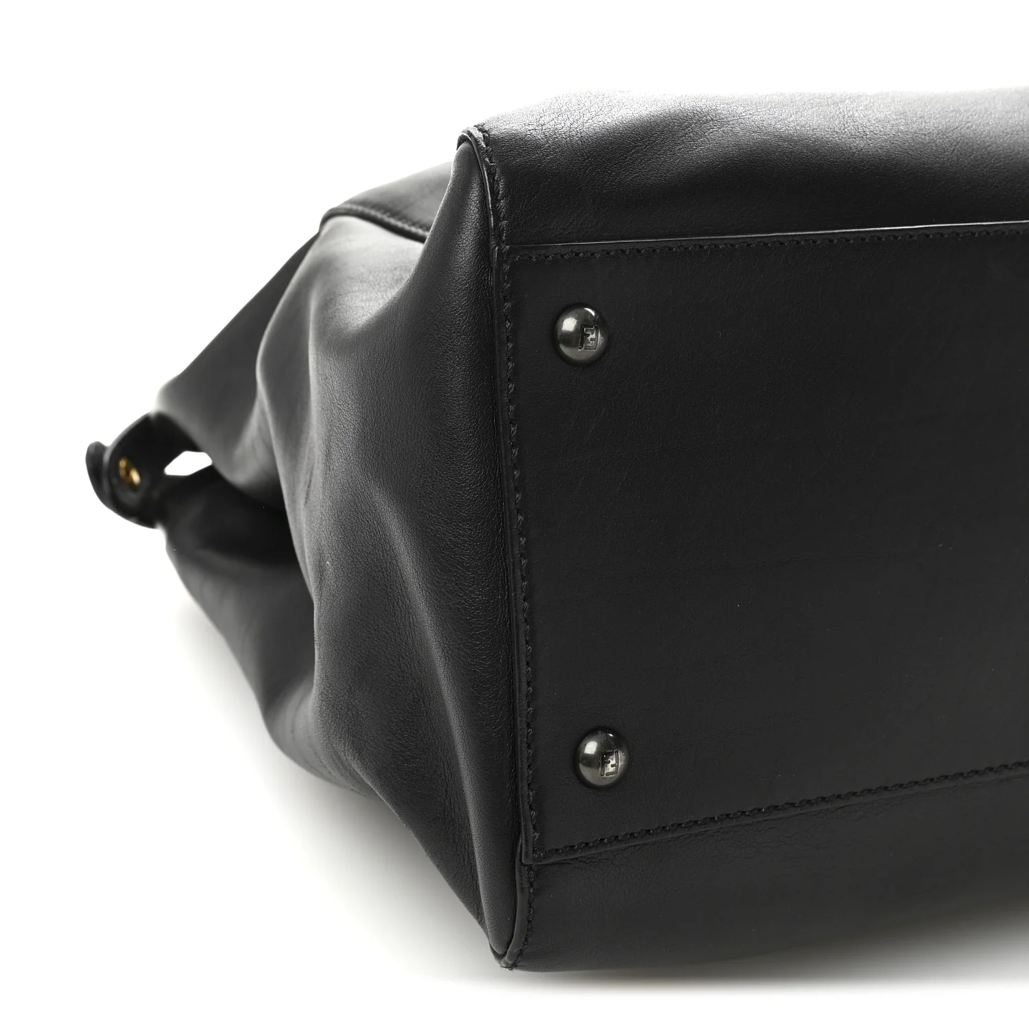 Calfskin Calf Hair Leopard Print Large Peekaboo Iconic Satchel Black - Top Club