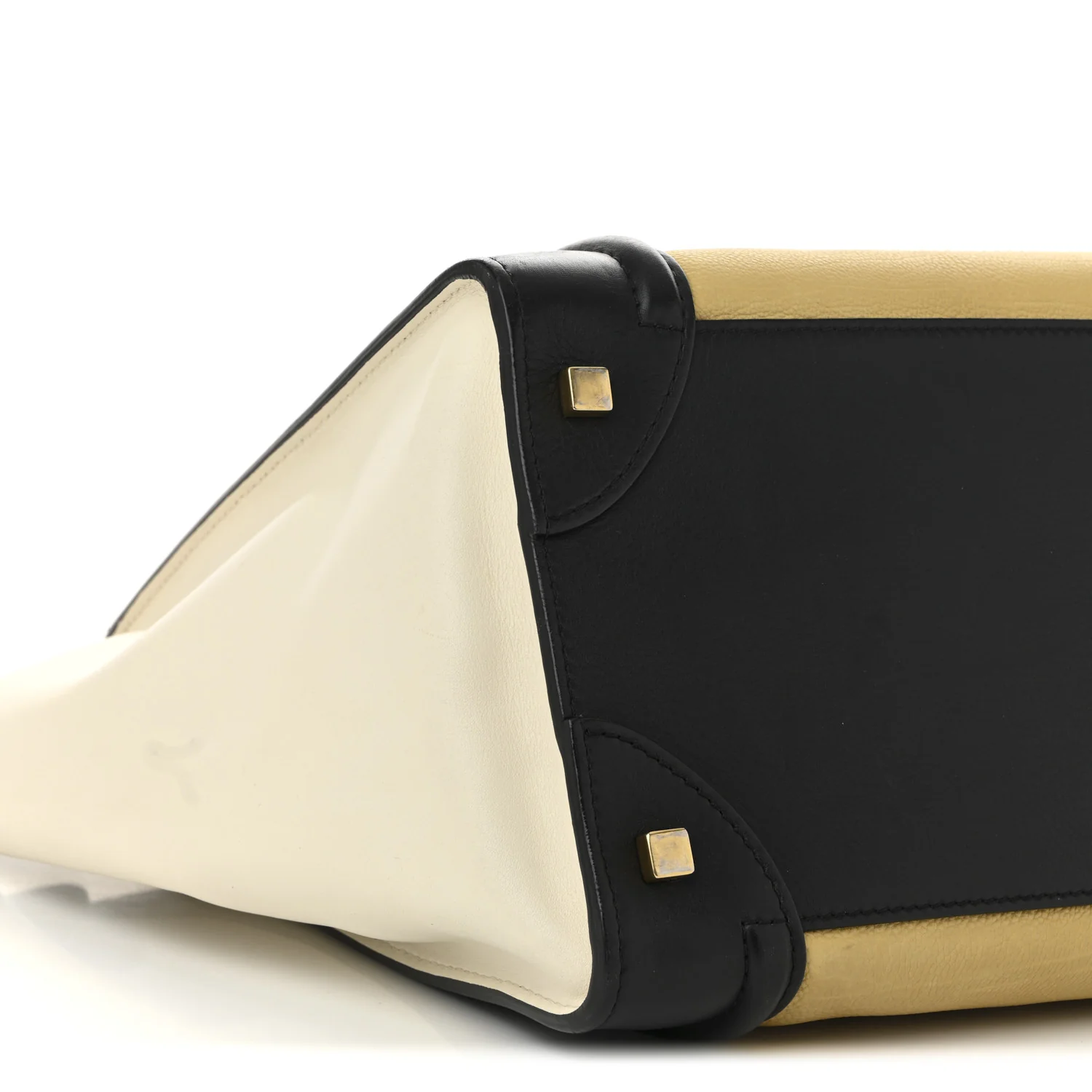 Velluto Calfskin Mini Tri-Color Luggage Vanilla - Top Club