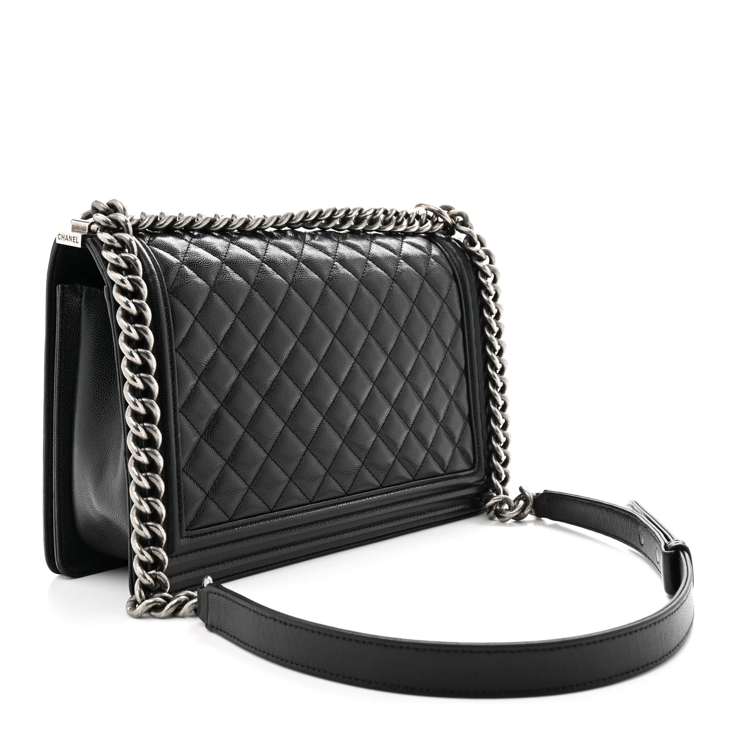 Caviar Quilted New Medium Boy Flap Black - Top Club