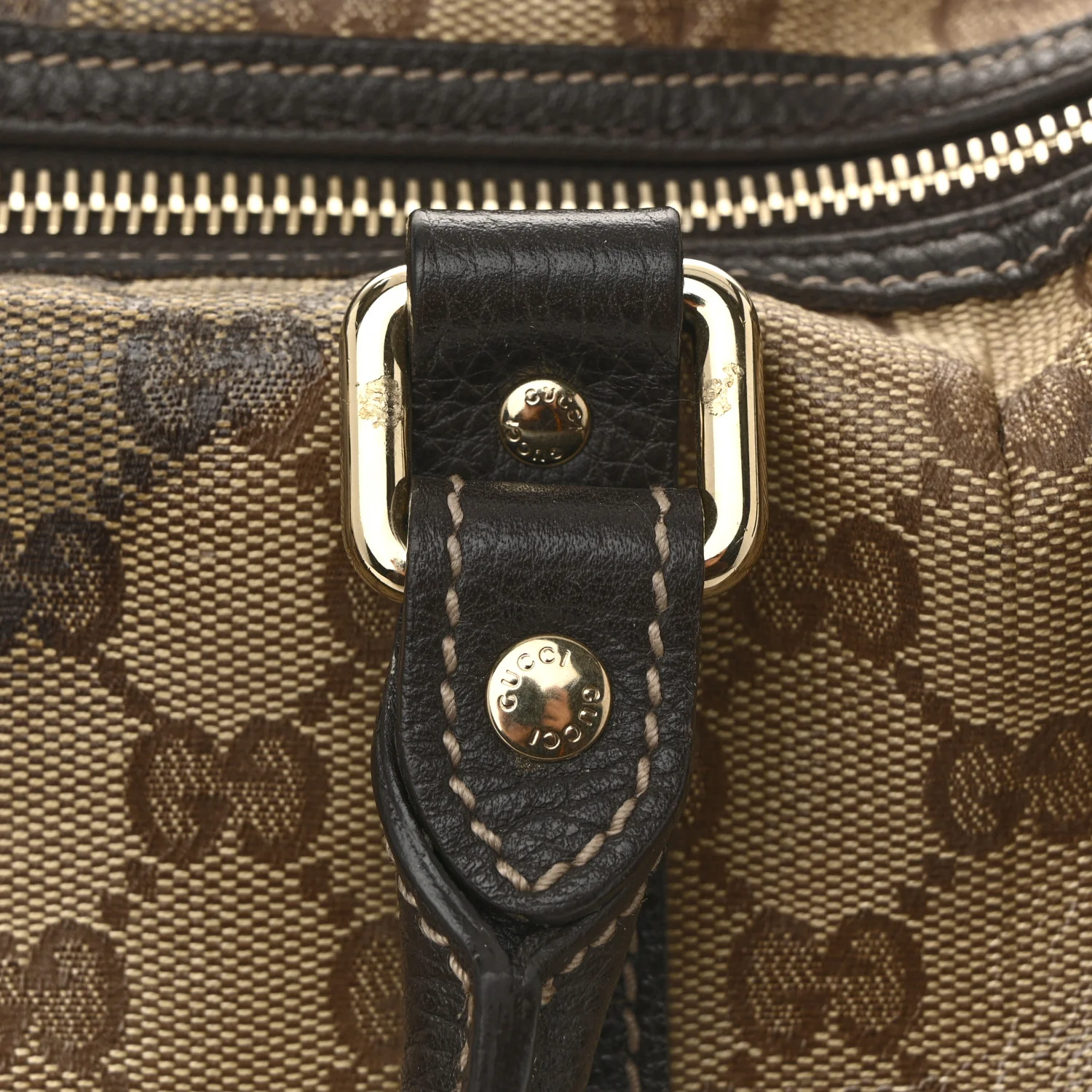 Crystal Monogram Medium Joy Boston Dark Brown - Top Club