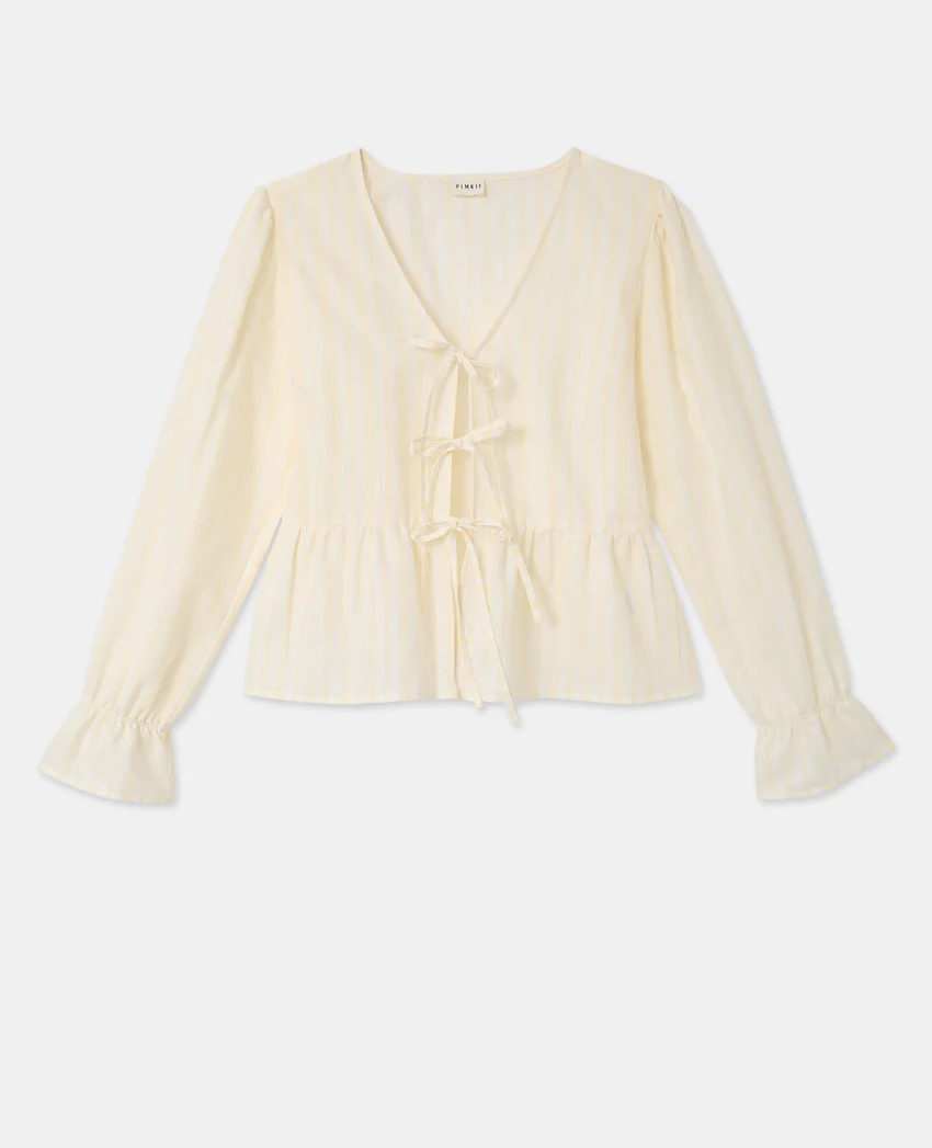Pimkie Blouse rayée avec volants et nouettes