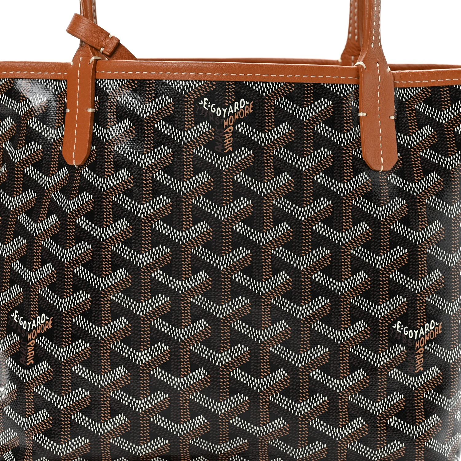 Goyardine Reversible Mini Anjou Black Gold - Top Club