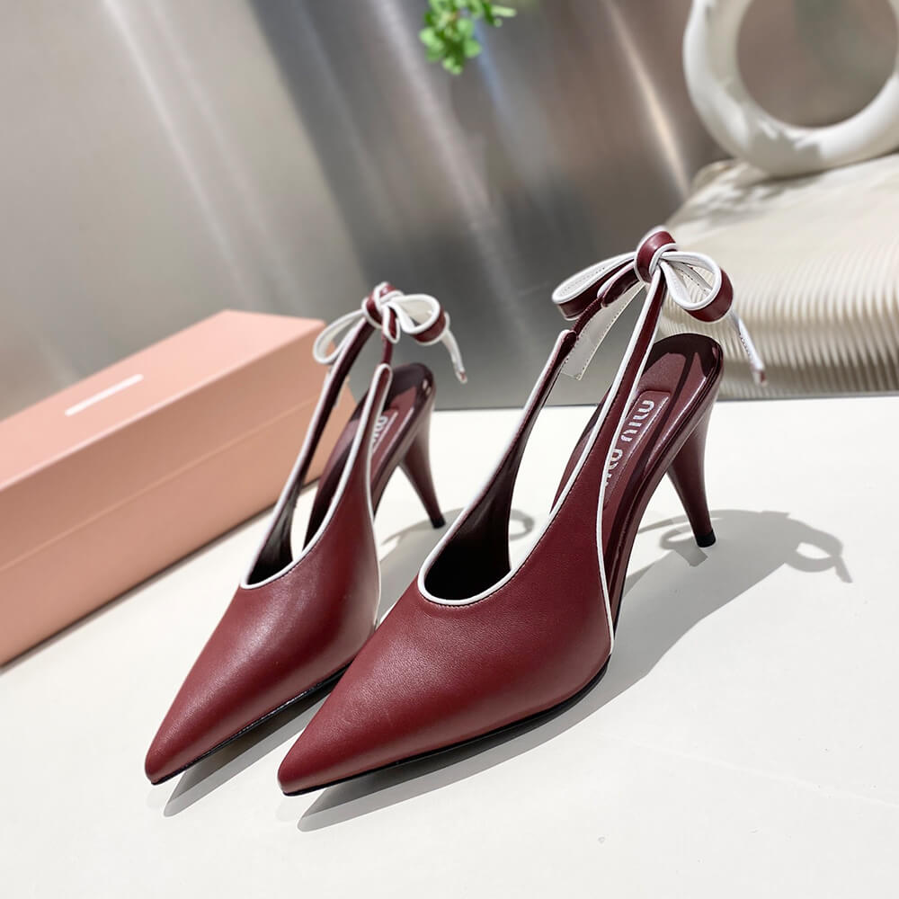 MiuMiu Nappa leather slingback pumps - Top Club