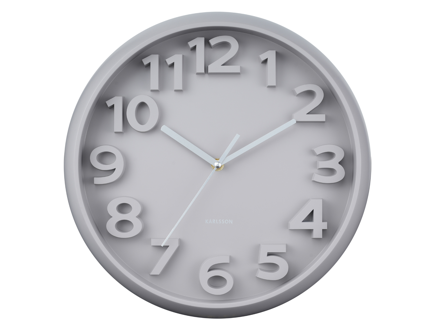 Wandklok Elevated Classic Numbers - Warmgrijs