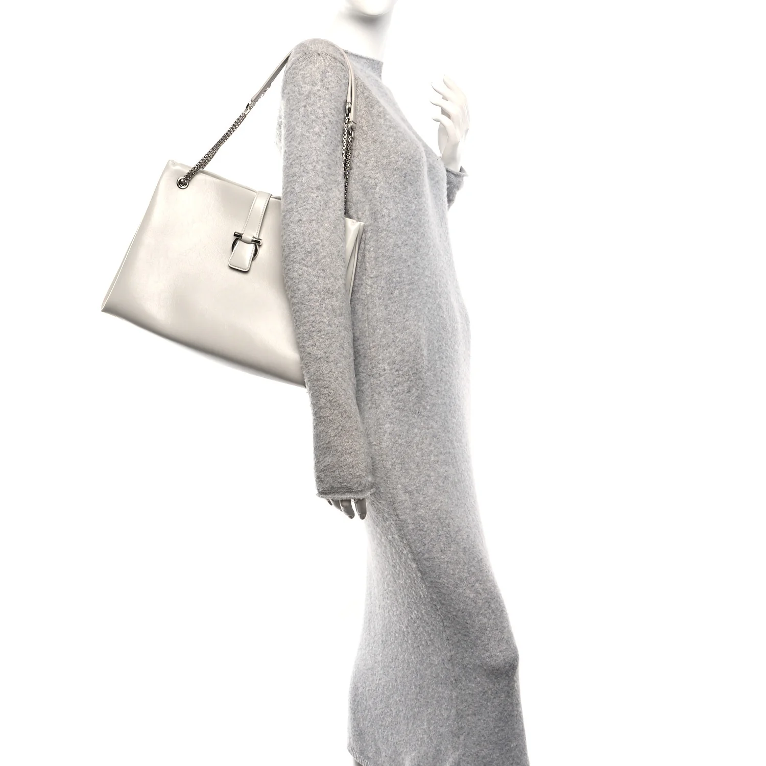 Calfskin Large Mia Tote Grey