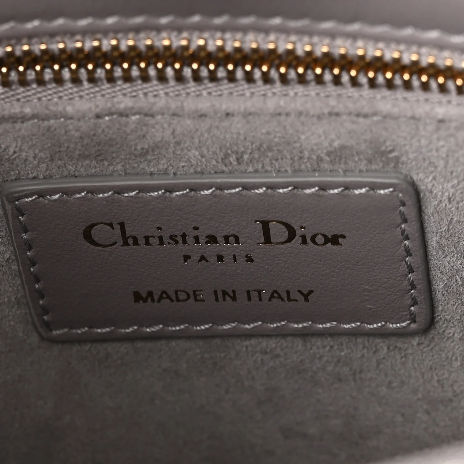 Calfskin Satin Celestial Bead Embroidery Embroidered Small Lady Dior Grey Multicolor - Top Club