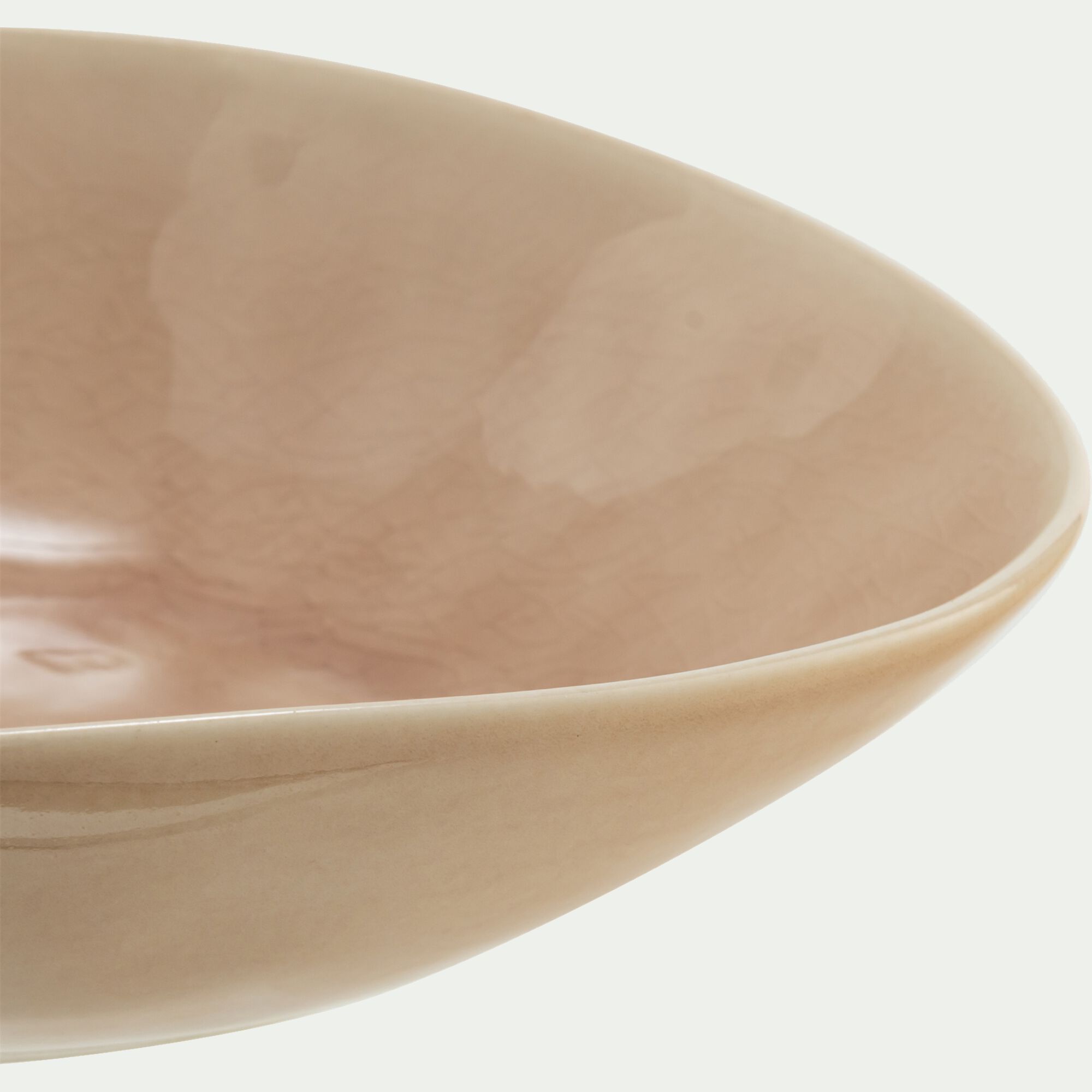 INDIE - Assiette creuse grès D20,7cm - rose