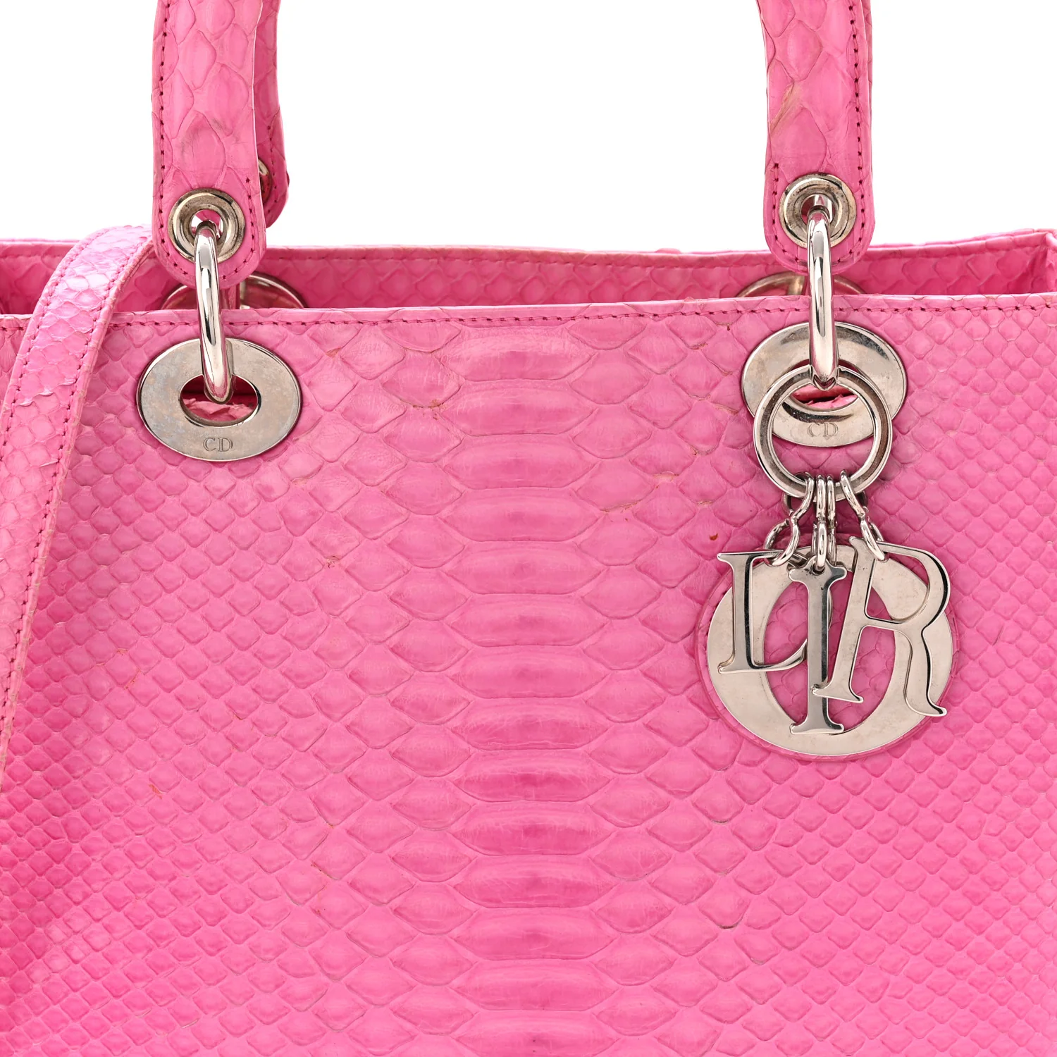 Snakeskin Medium Lady Dior Pink - Top Club