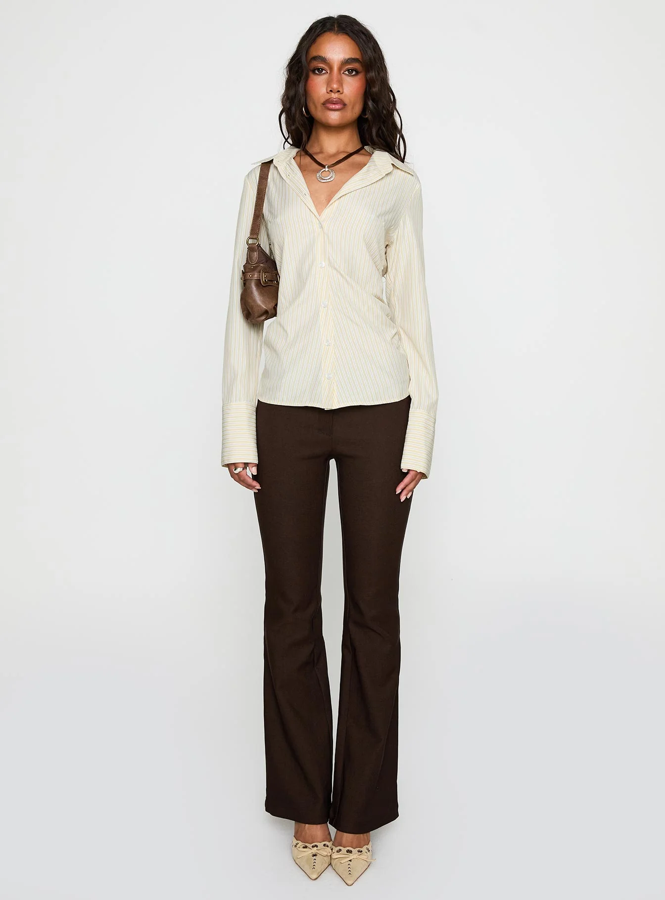 Rush Hour Long Sleeve Top Yellow Stripe