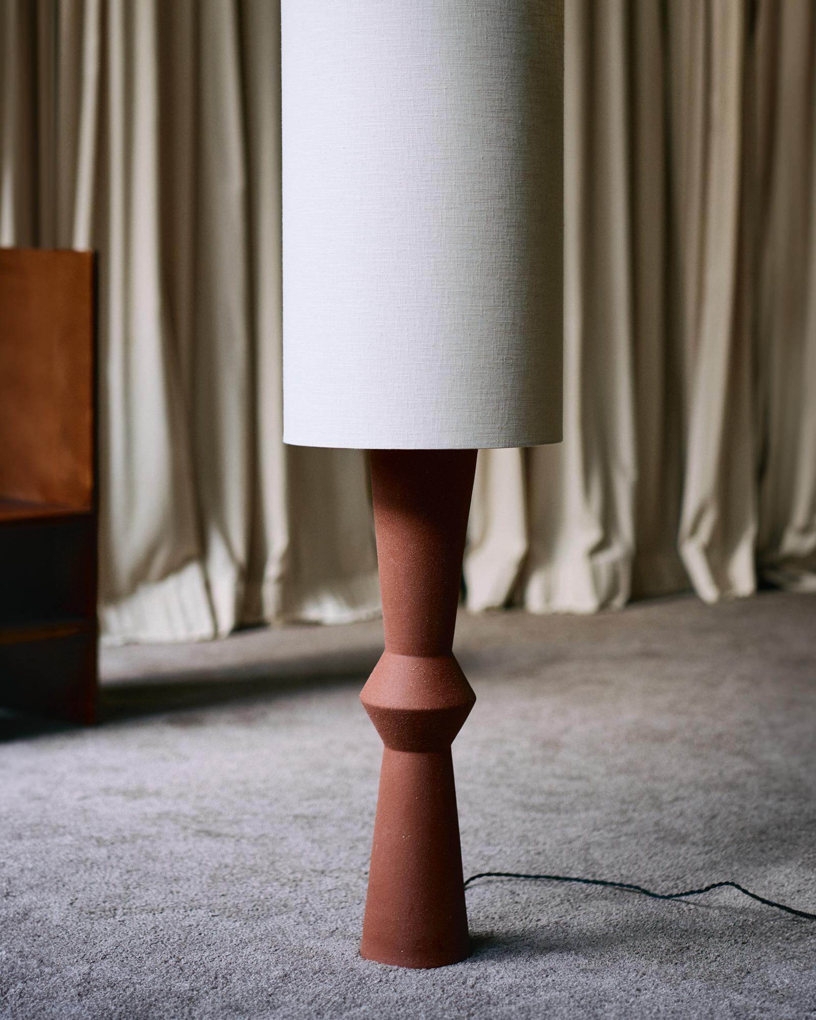 Vloerlamp Marie-ann red/brown/beige