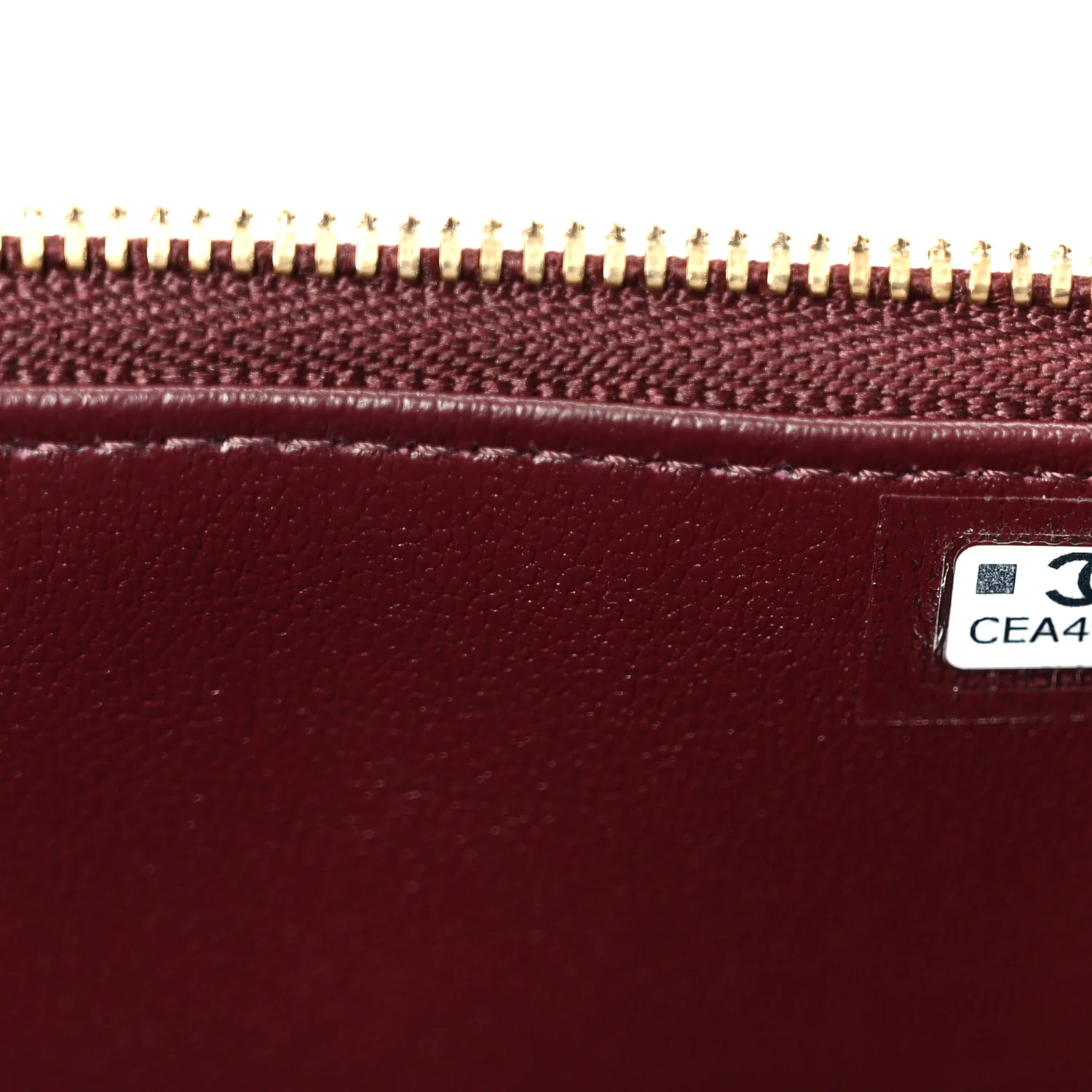 Lambskin Quilted Small Top Handle Vanity Case With Chain Burgundy - Top Club