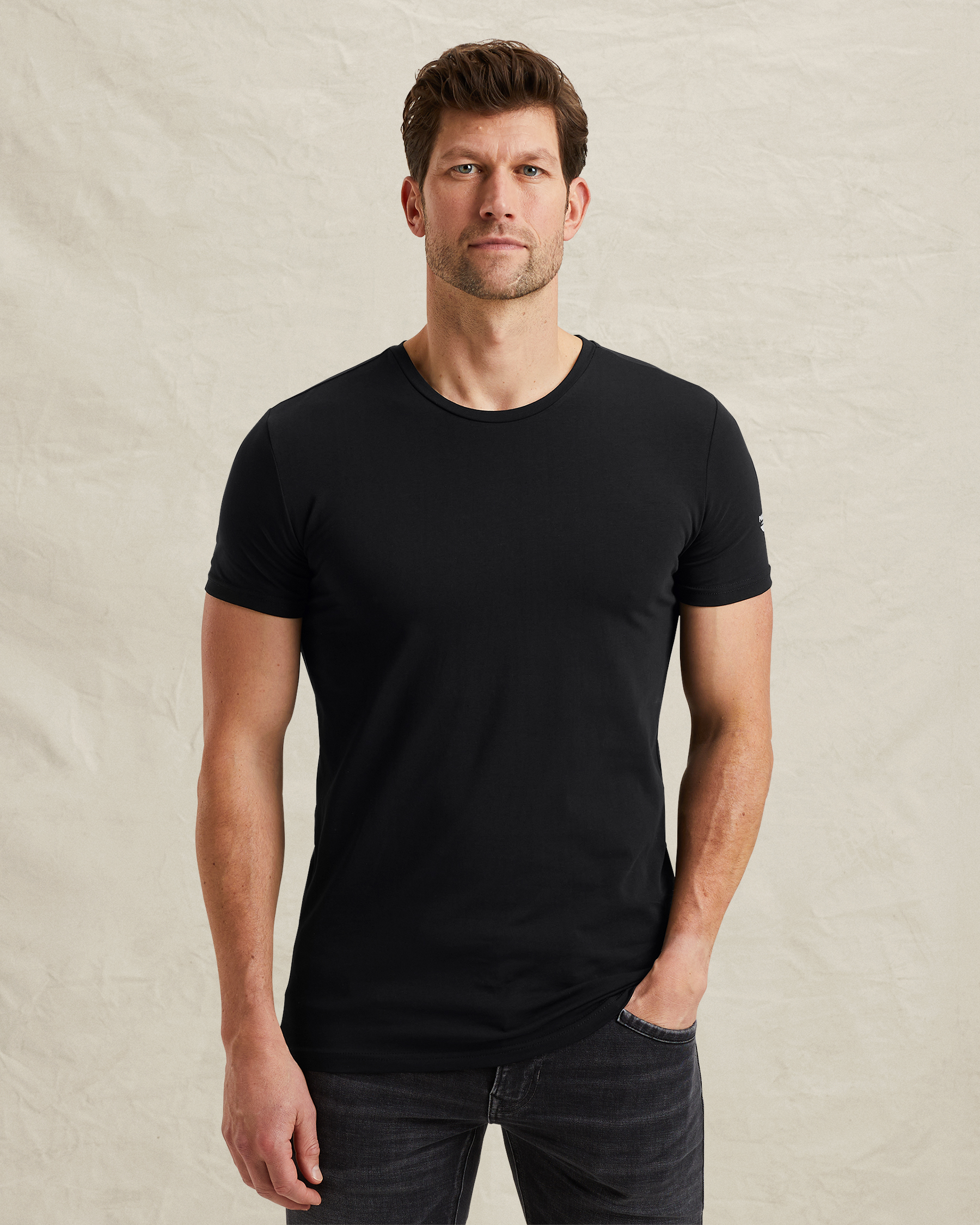 2-pack basic T-shirts with crew neckx