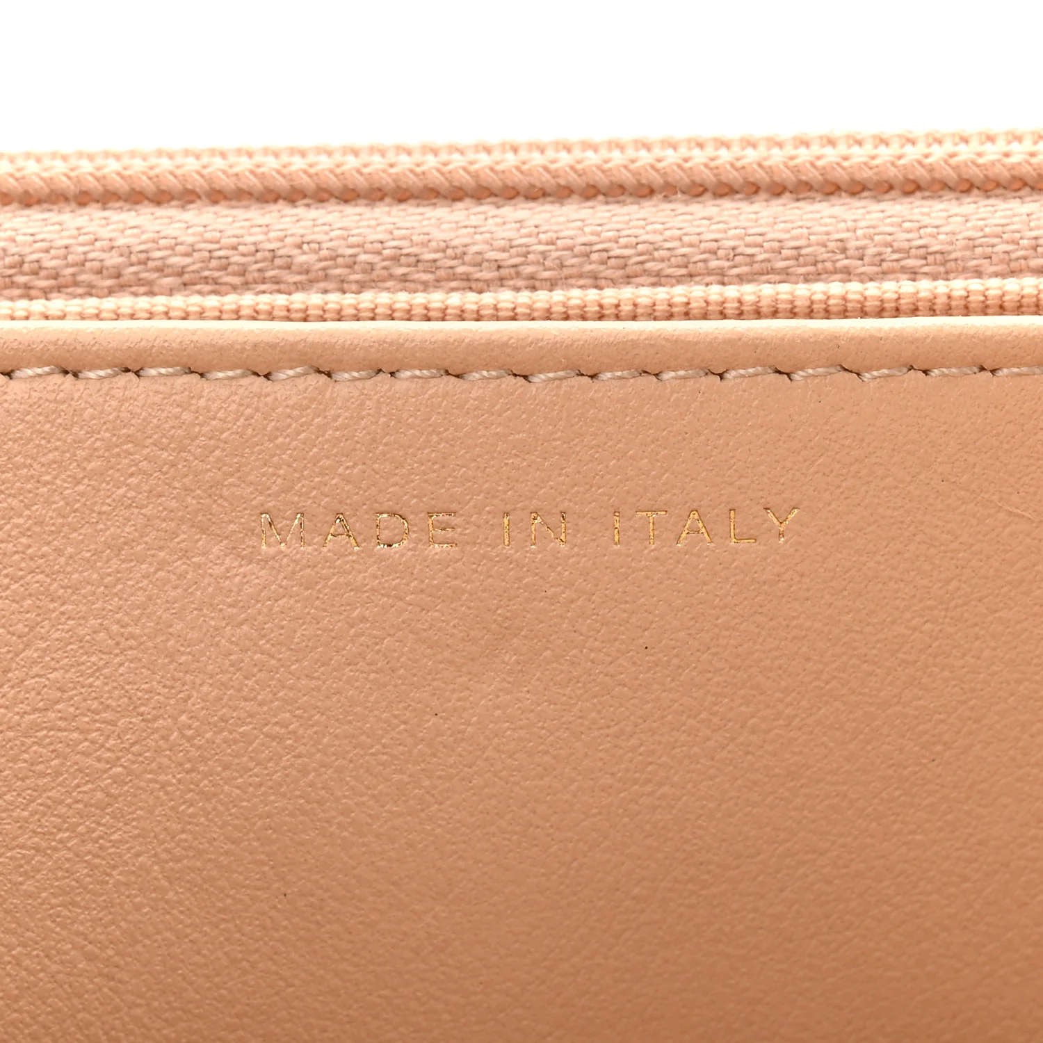 Caviar Quilted Wallet on Chain WOC Beige - Top Club